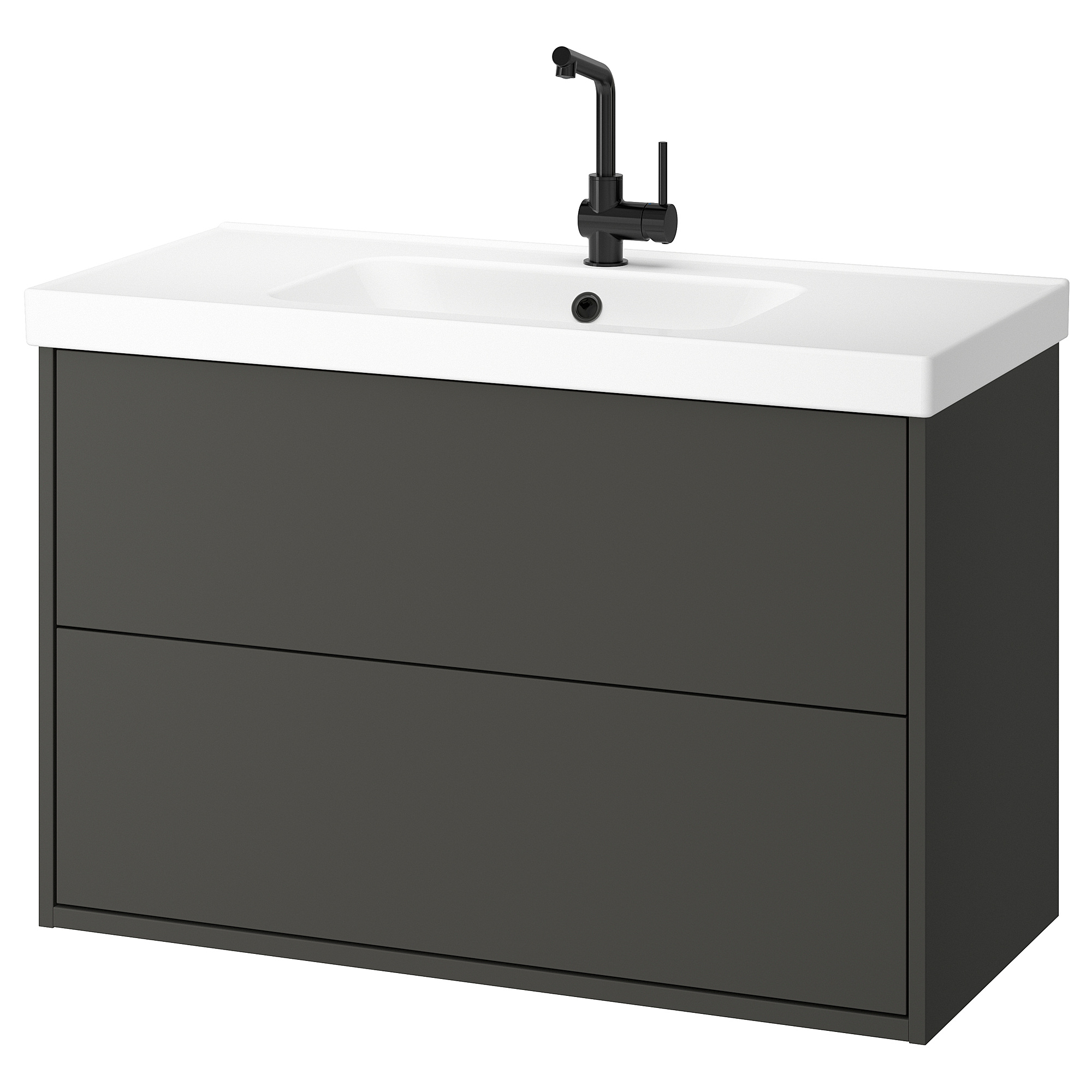 HAVBÄCK / ORRSJÖN wash-stnd w drawers/wash-basin/tap dark grey - IKEA