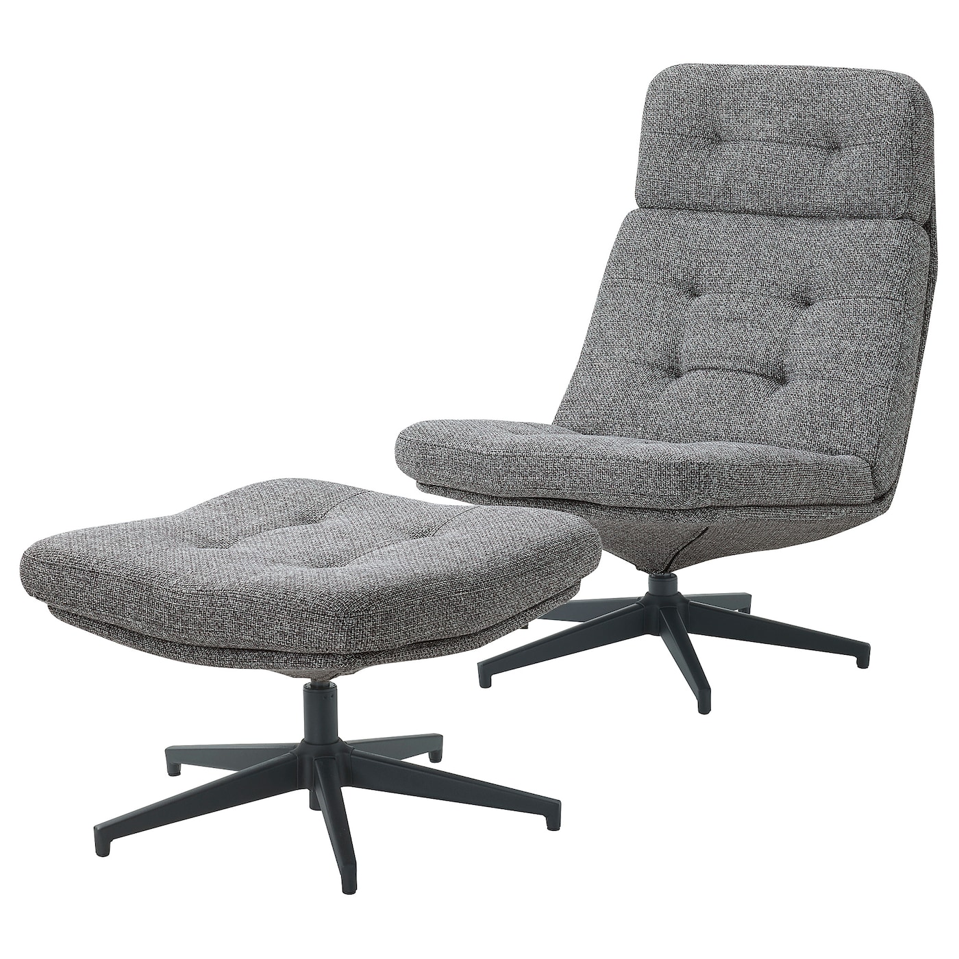 aquamenti　IKEA HAVBERG HAVBERG armchair and footstool Lejde grey/black - IKEA