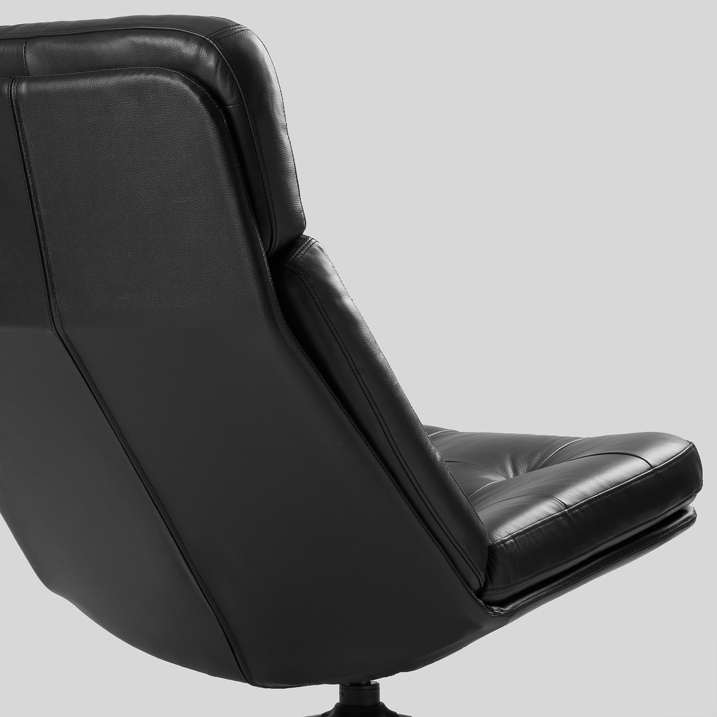 HAVBERG swivel easy chair and footstool Grann/Bomstad black - IKEA