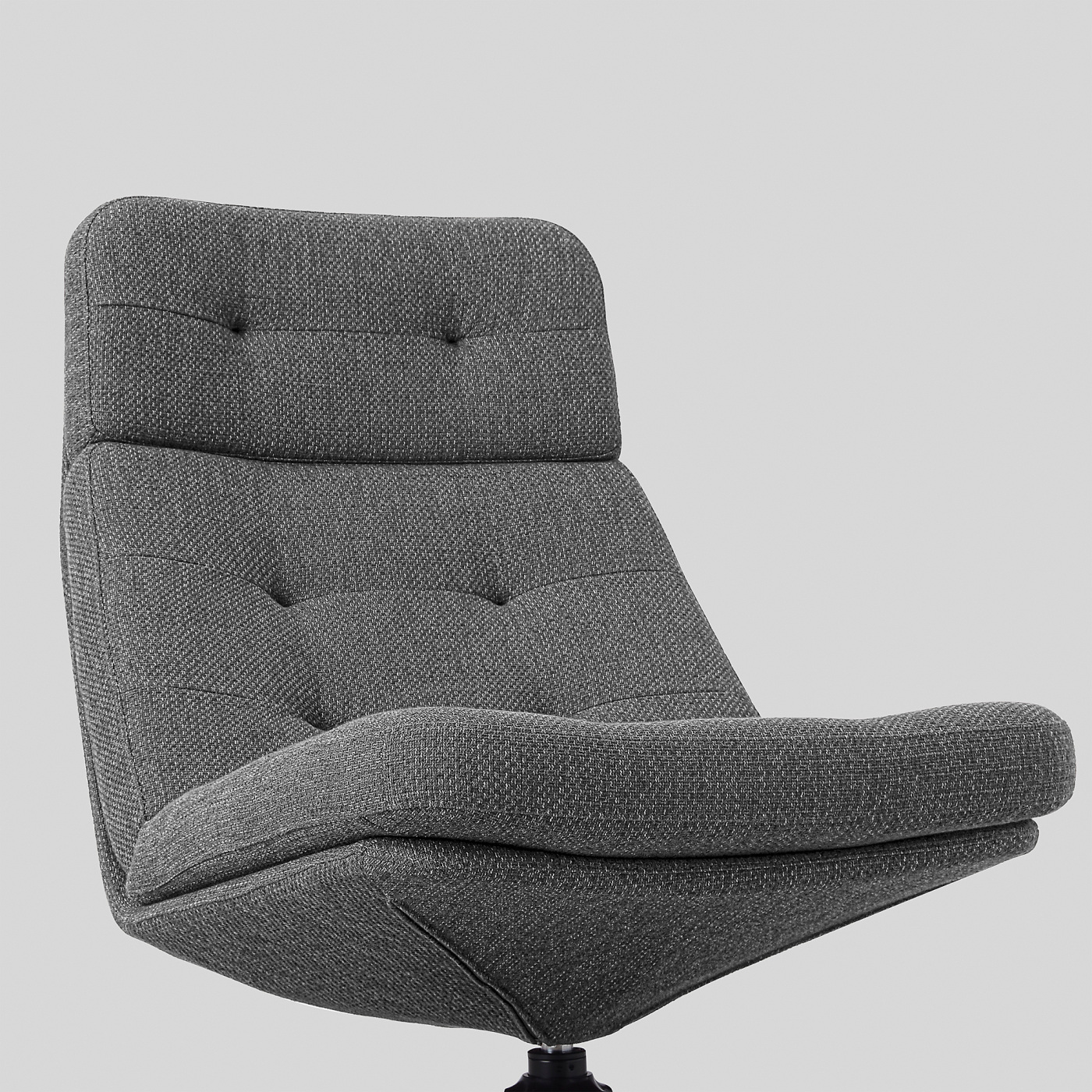 HAVBERG swivel easy chair Lejde grey/black - IKEA