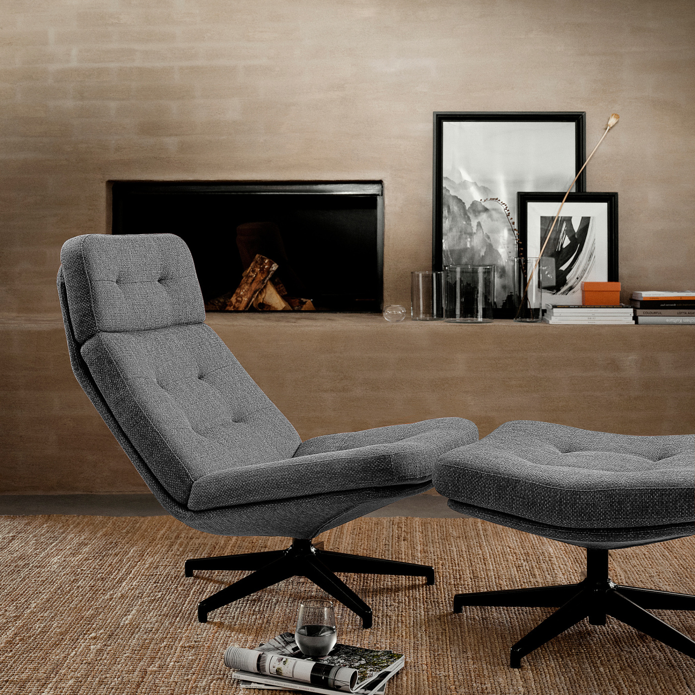 IKEA HAVBERG イケア ハーヴベリ 1人用ソファ HAVBERG swivel easy chair Lejde grey/black - IKEA