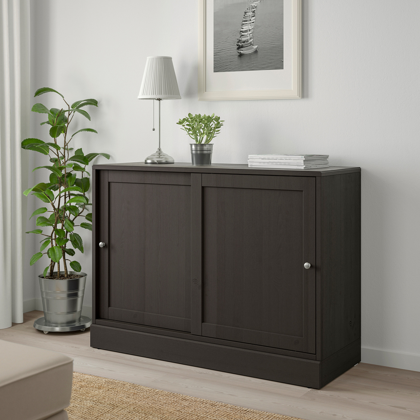 HAVSTA cabinet with plinth dark brown - IKEA