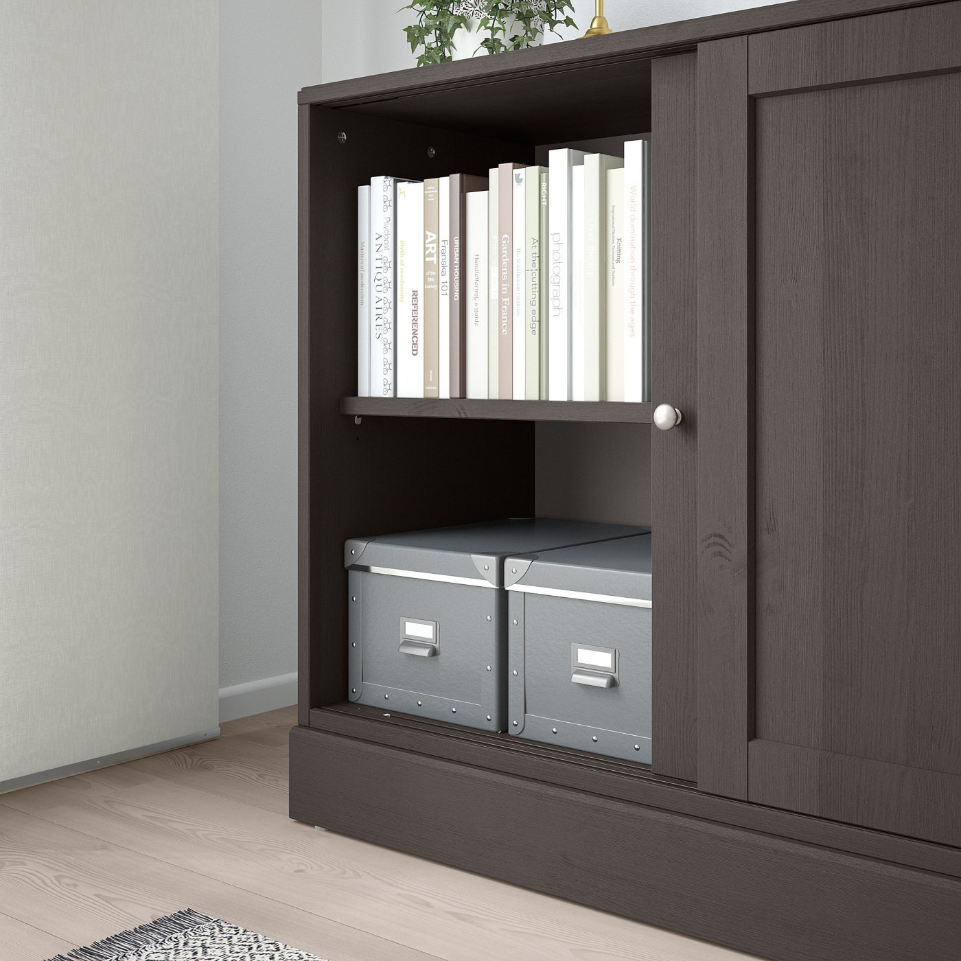 HAVSTA cabinet with plinth dark brown - IKEA