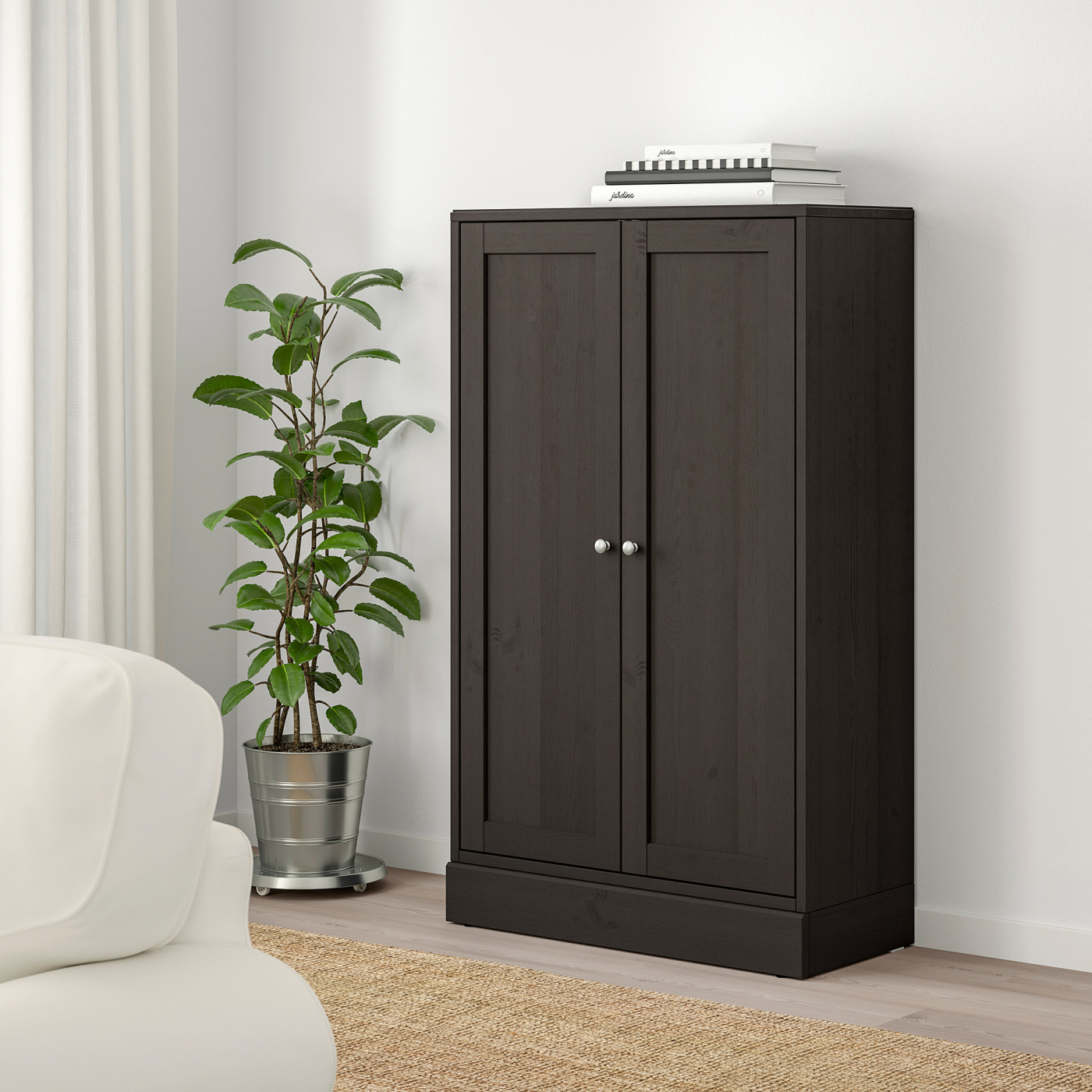 HAVSTA cabinet with plinth dark brown - IKEA