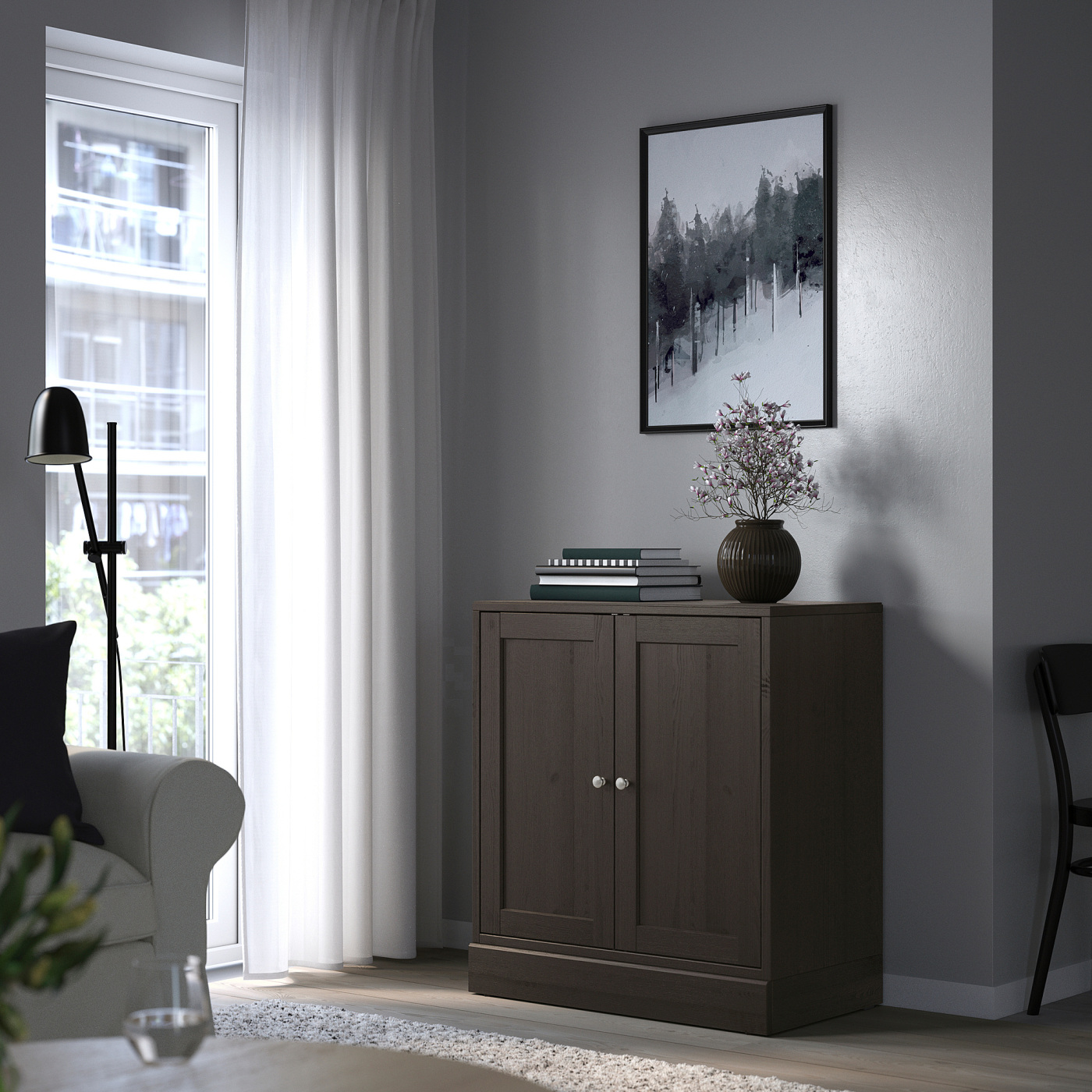 HAVSTA cabinet with plinth dark brown - IKEA