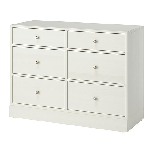 HAUGA chest of 6 drawers white - IKEA