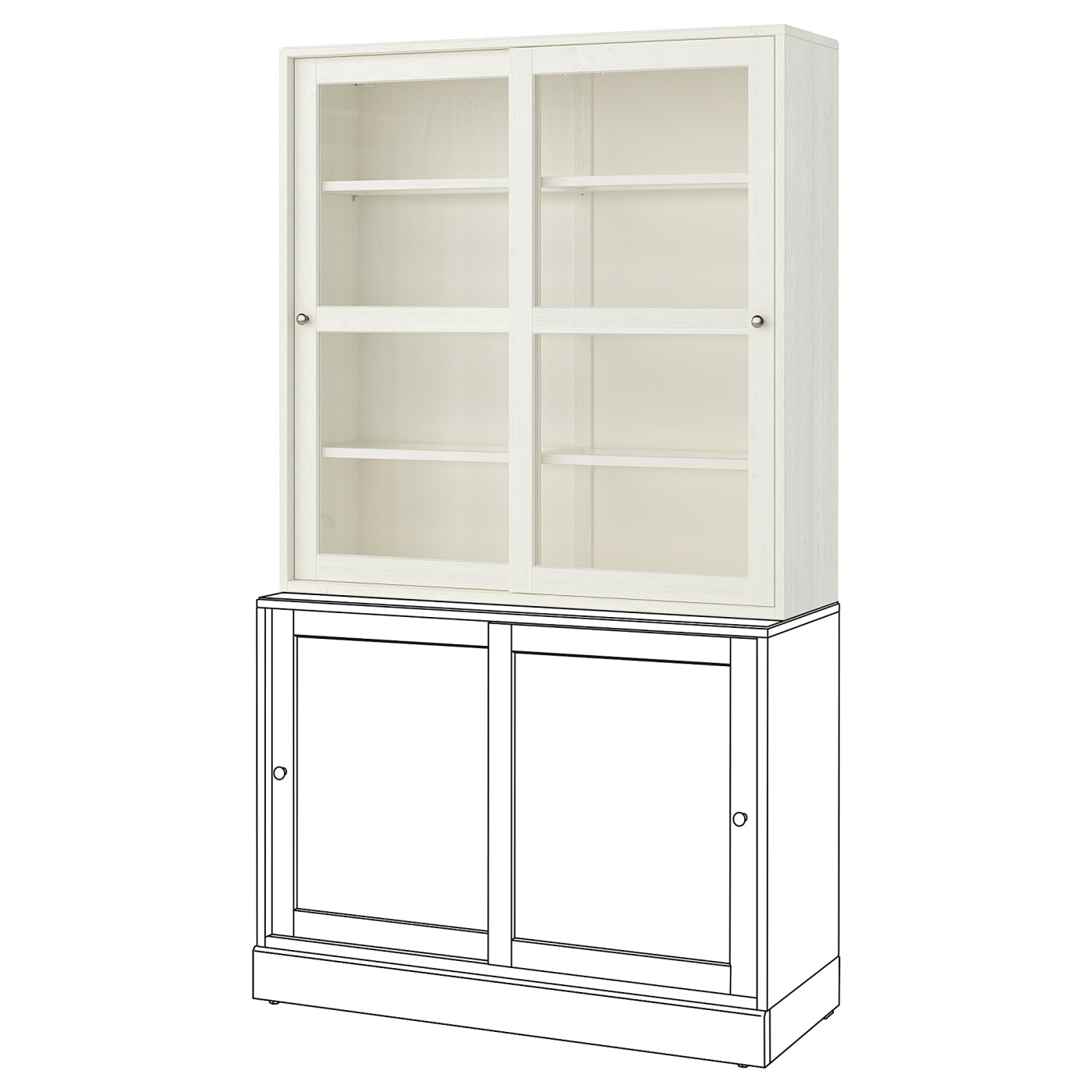 HAVSTA glass-door cabinet white - IKEA