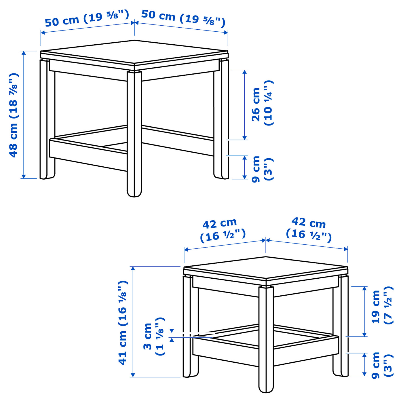 HAVSTA nest of tables, set of 2 white - IKEA