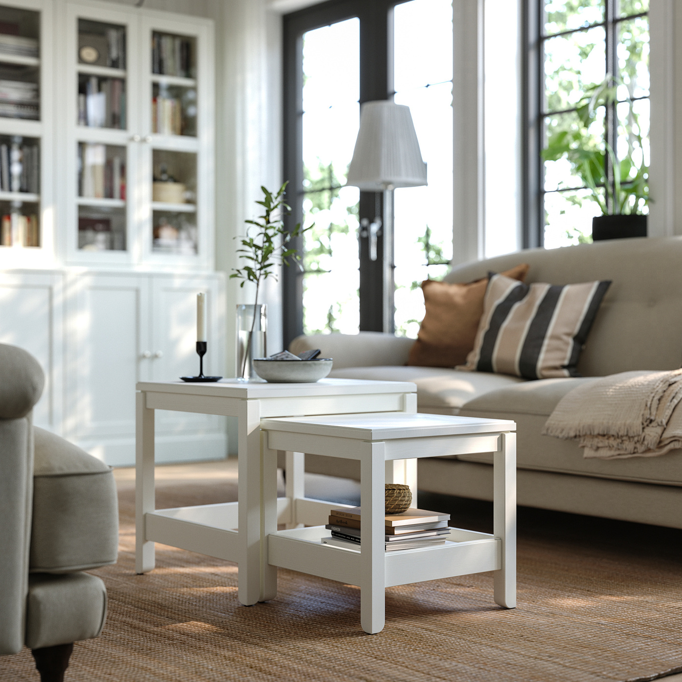 【希少】IKEA HAVSTA ハーヴスタ ネストテーブル2点セット ホワイト HAVSTA nest of tables, set of 2 white - IKEA