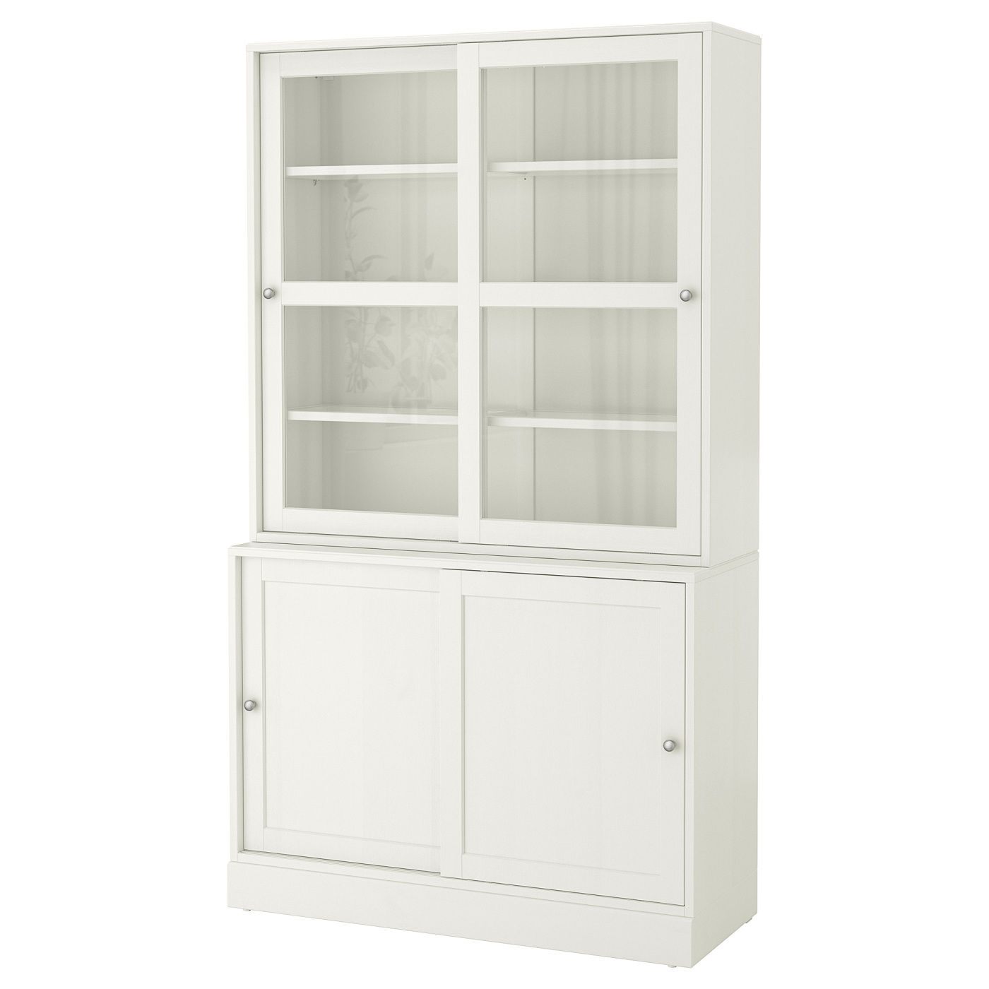 HAVSTA storage comb w sliding glass doors white - IKEA