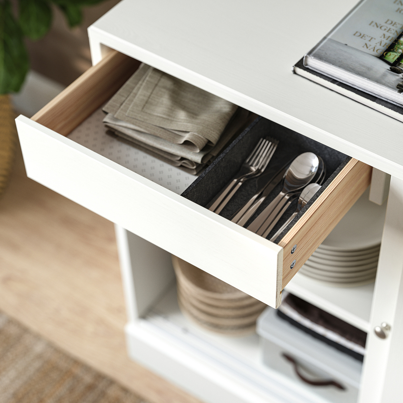 HAVSTA storage comb w sliding glass doors white - IKEA