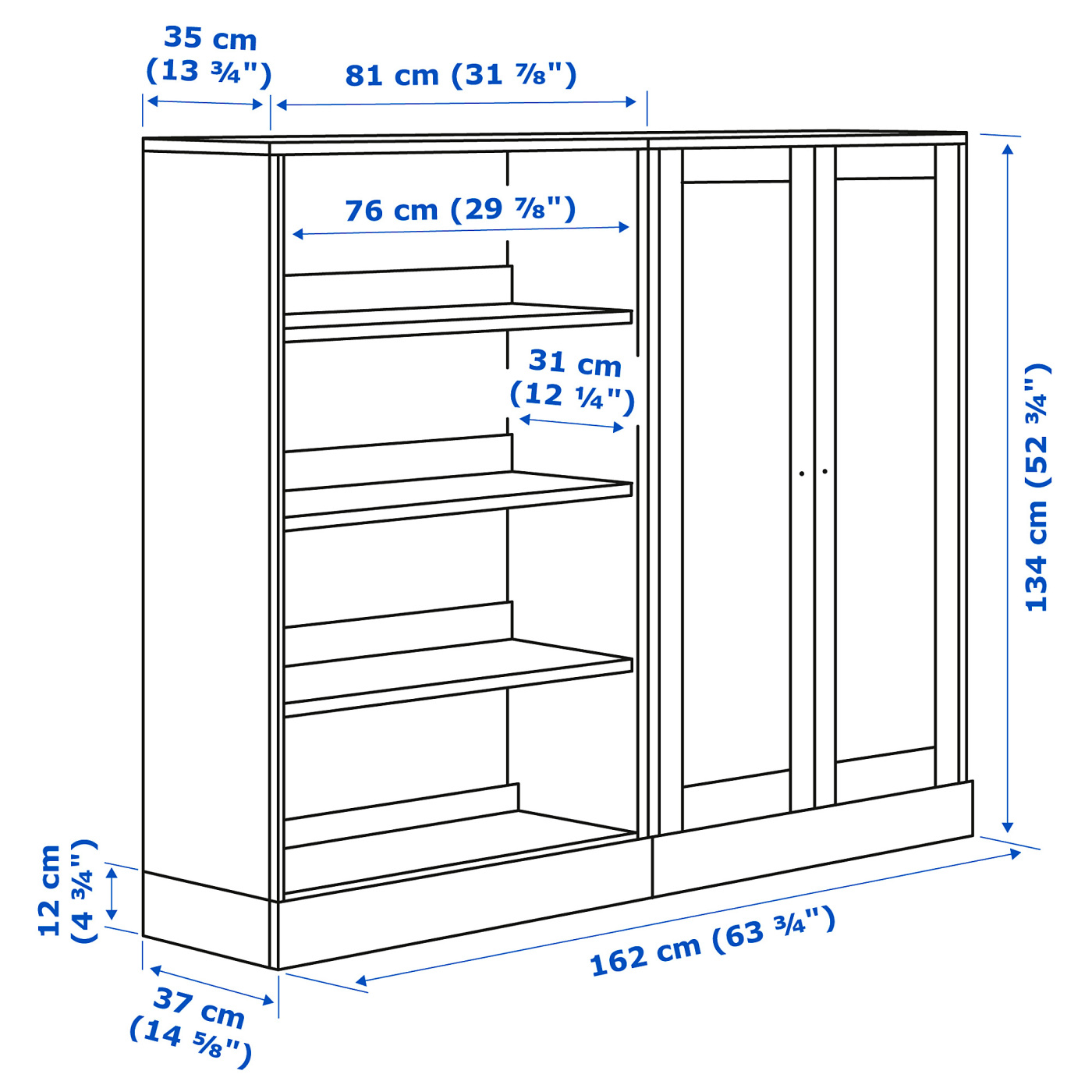 HAVSTA storage combination dark brown - IKEA