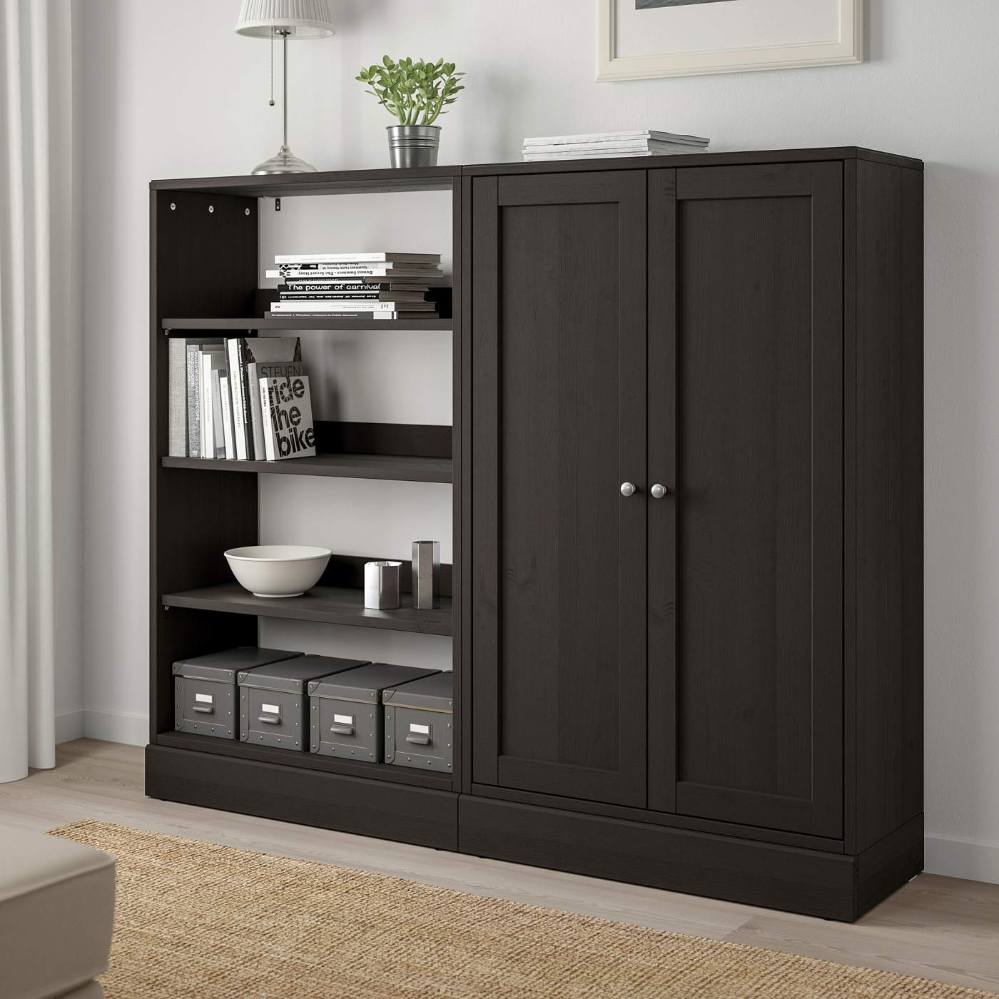 HAVSTA storage combination dark brown - IKEA