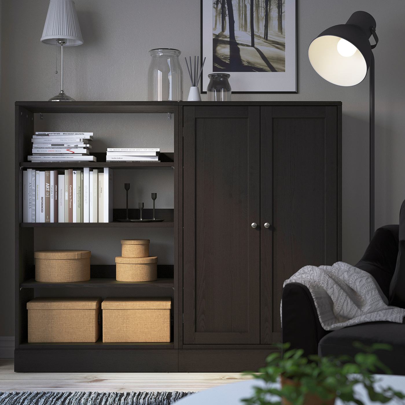 HAVSTA storage combination dark brown - IKEA