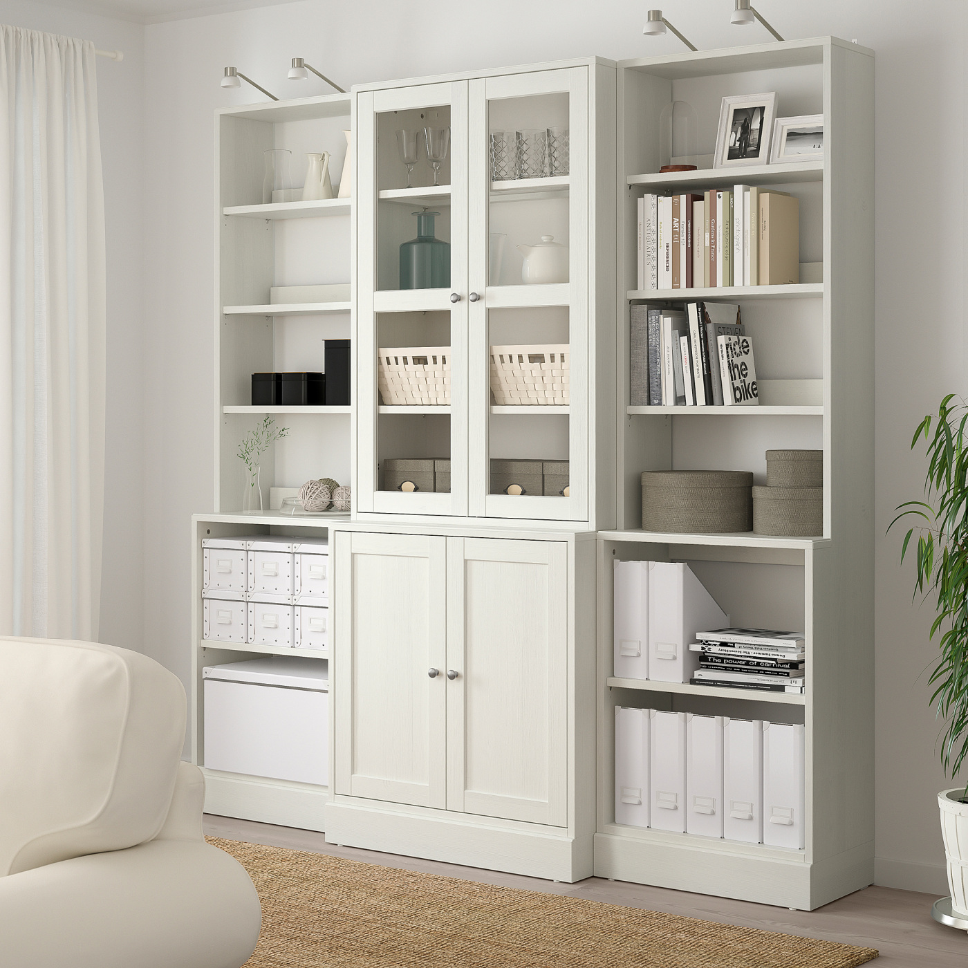 HAVSTA storage combination w glass doors white - IKEA