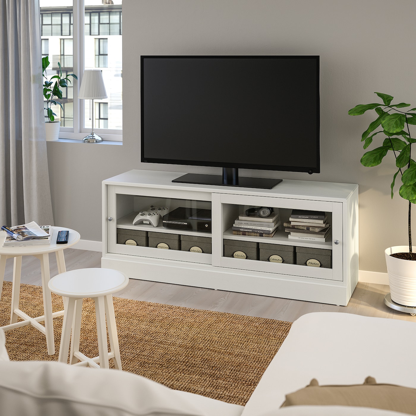 HAVSTA TV bench with plinth white IKEA