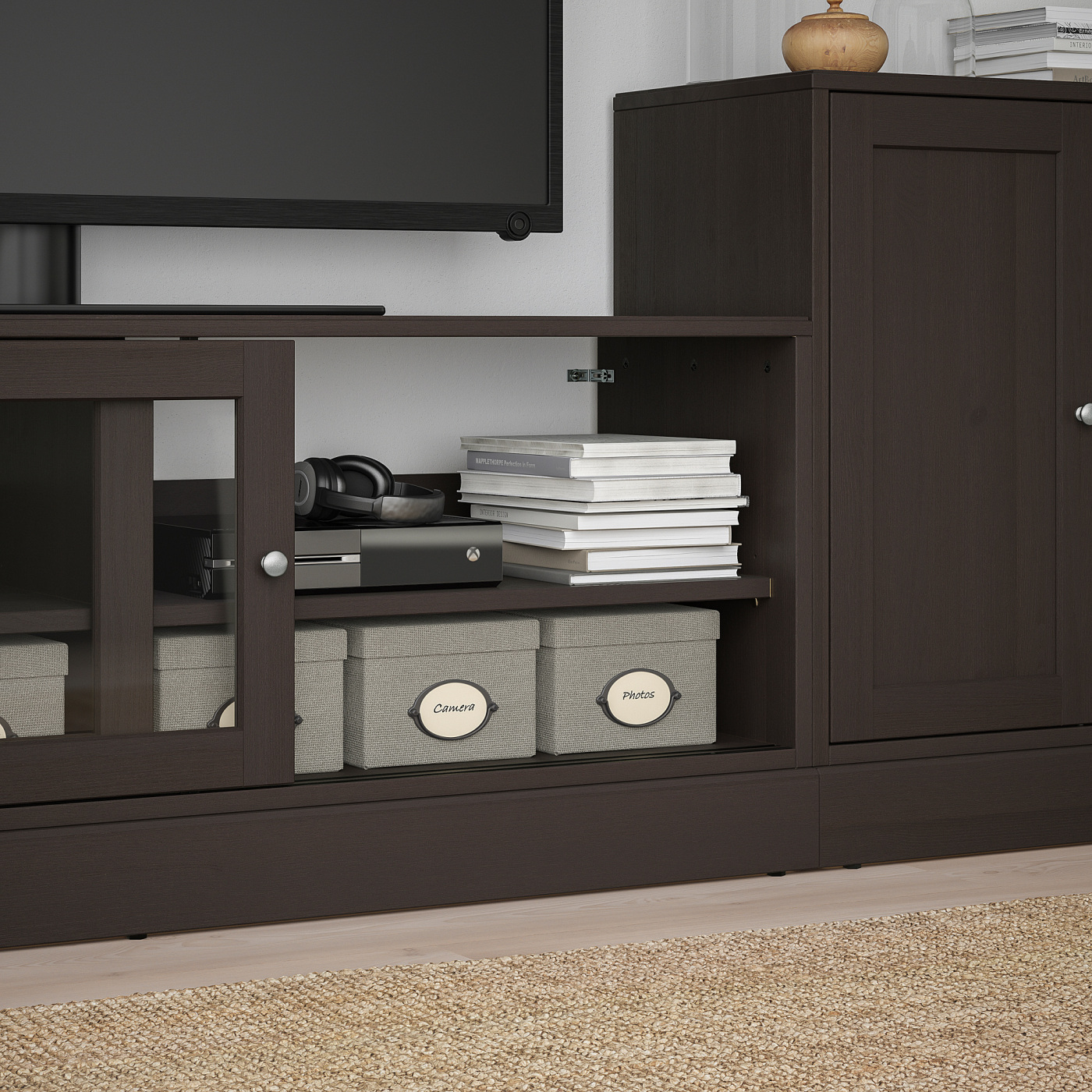 HAVSTA TV storage combination dark brown - IKEA