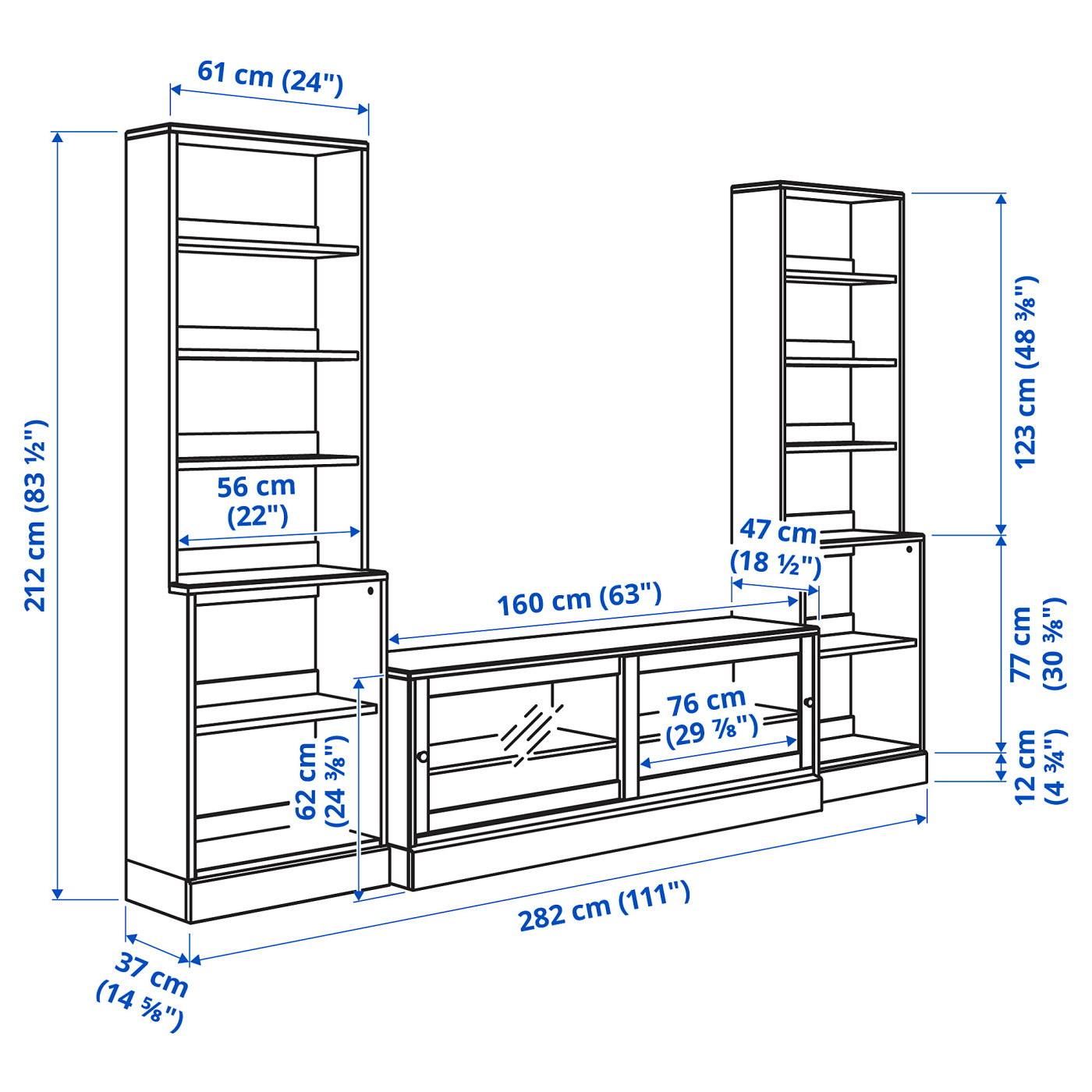 HAVSTA TV storage combination dark brown - IKEA