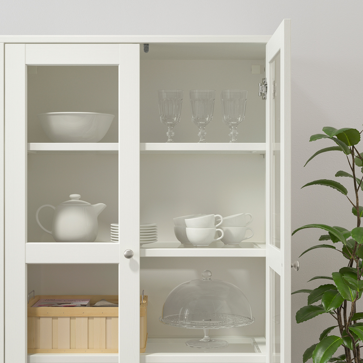 HAVSTA TV storage combination/glass doors white - IKEA