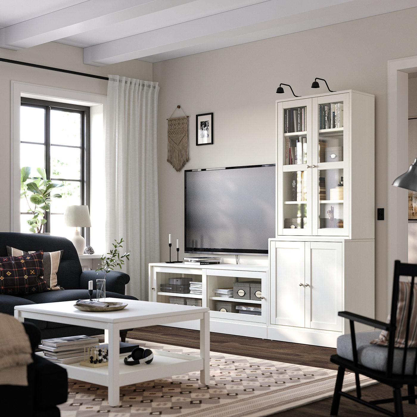 HAVSTA TV storage combination/glass doors white - IKEA