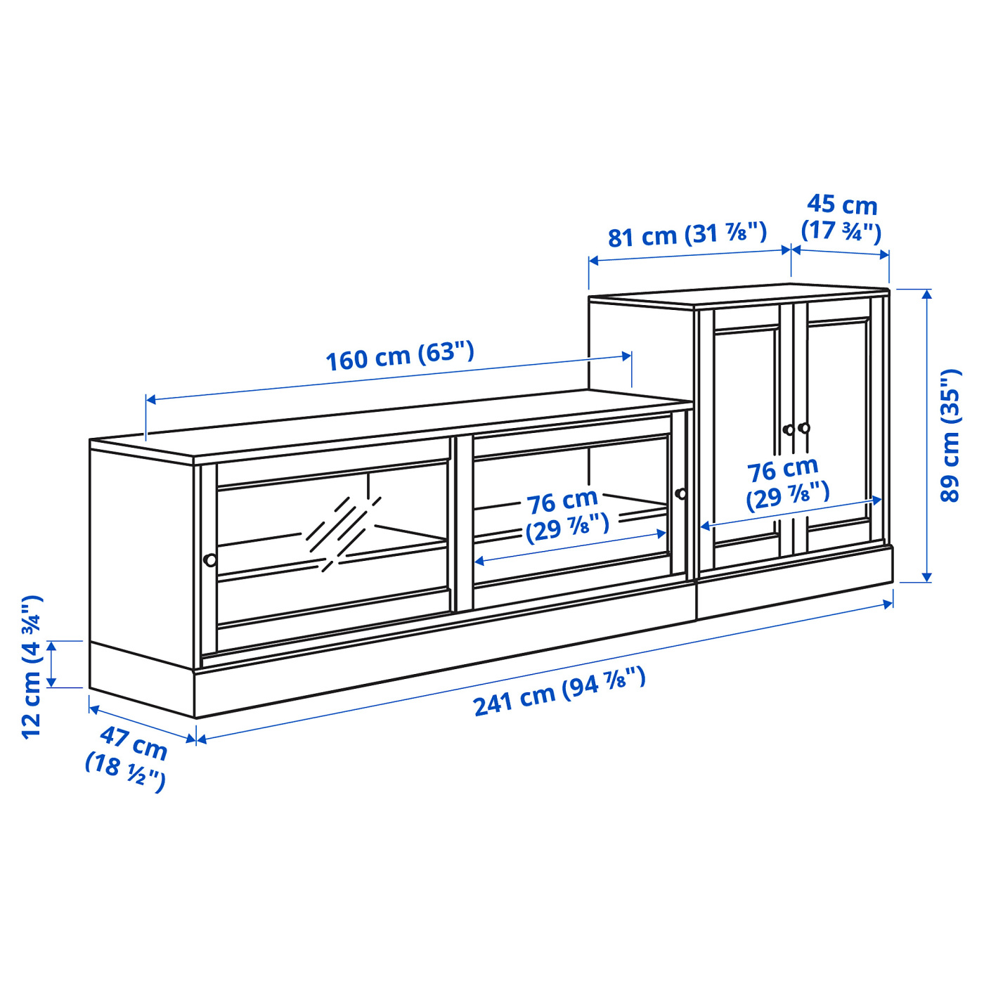 HAVSTA TV storage combination white - IKEA