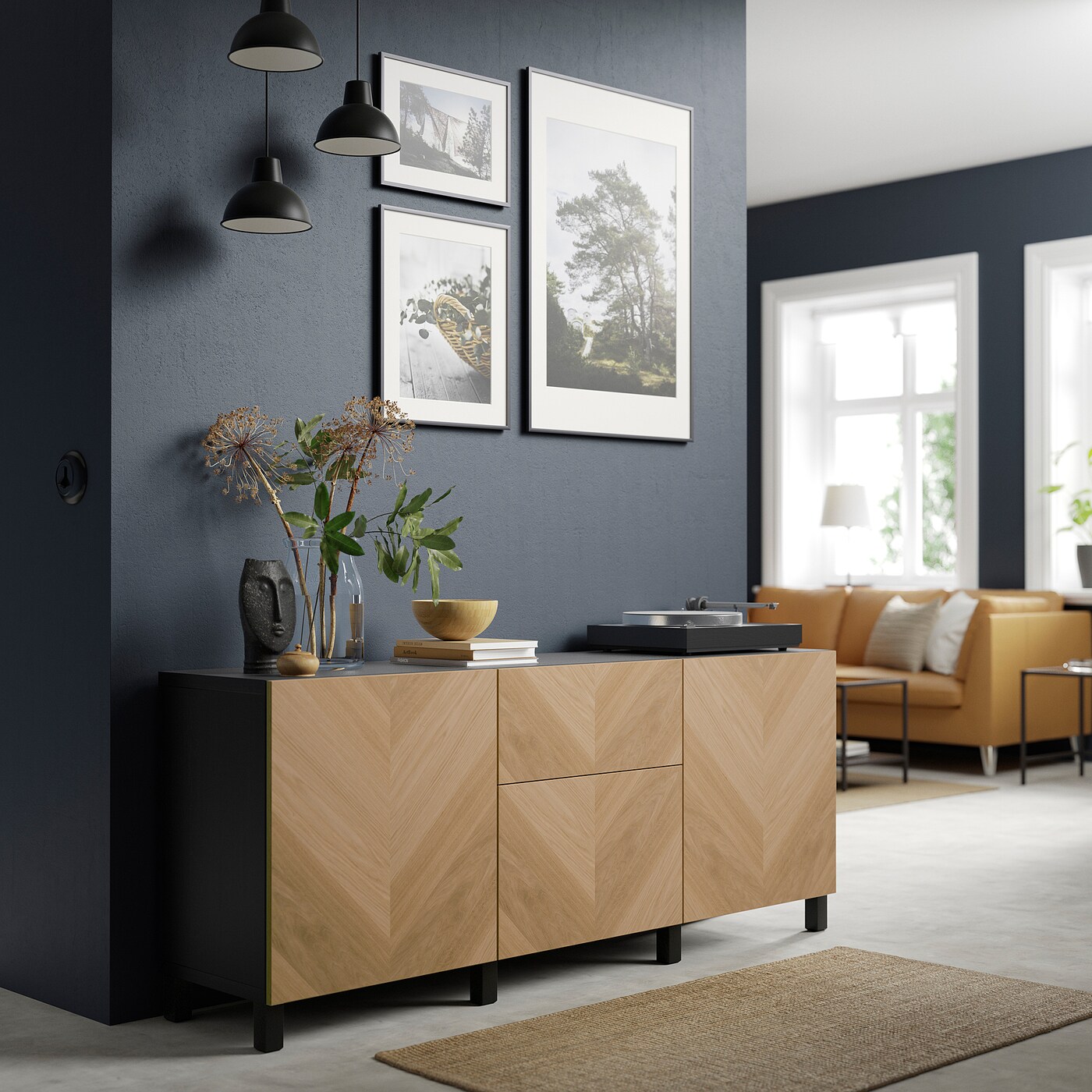 HEDEVIKEN drawer front oak veneer - IKEA