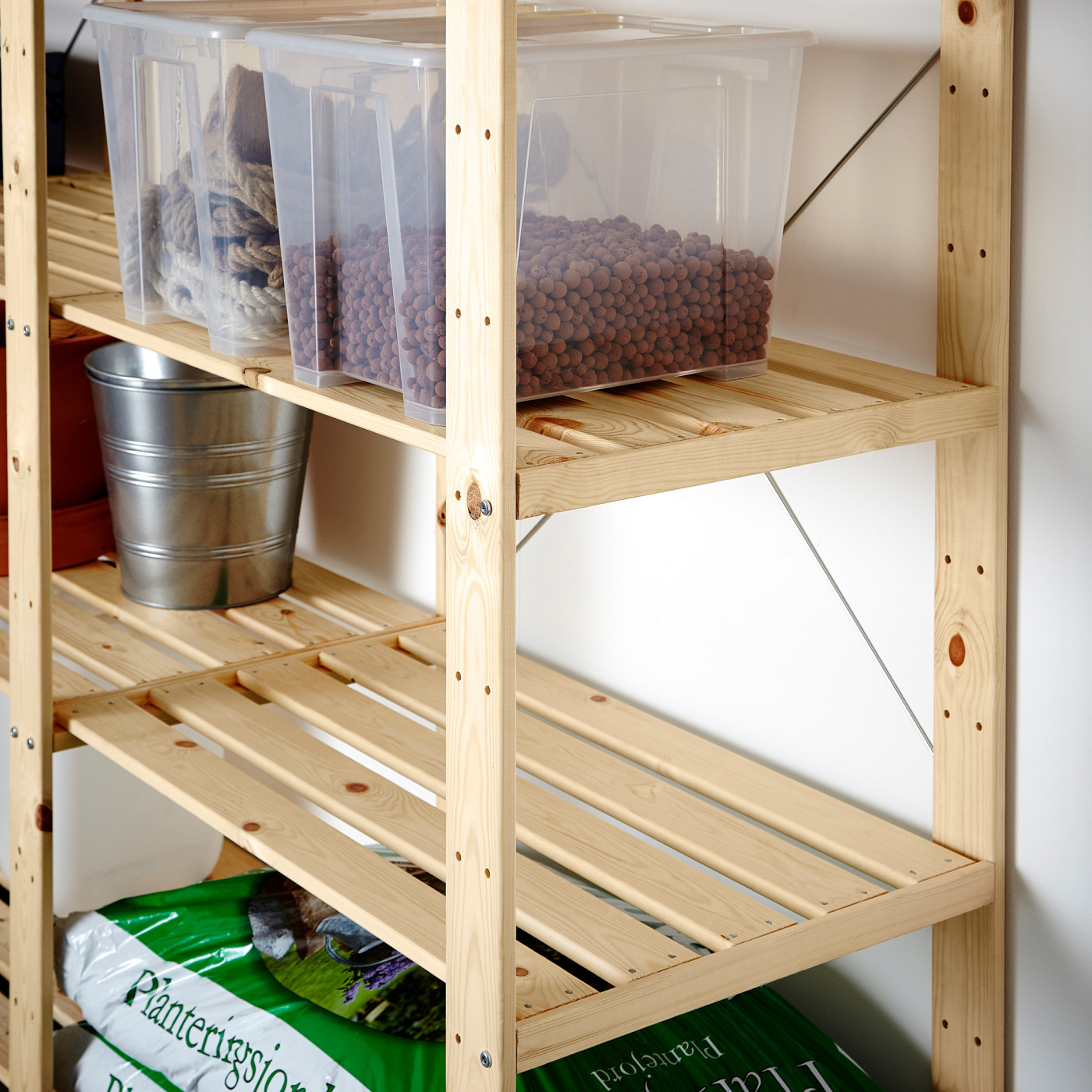 HEJNE 3 sections/shelves softwood - IKEA