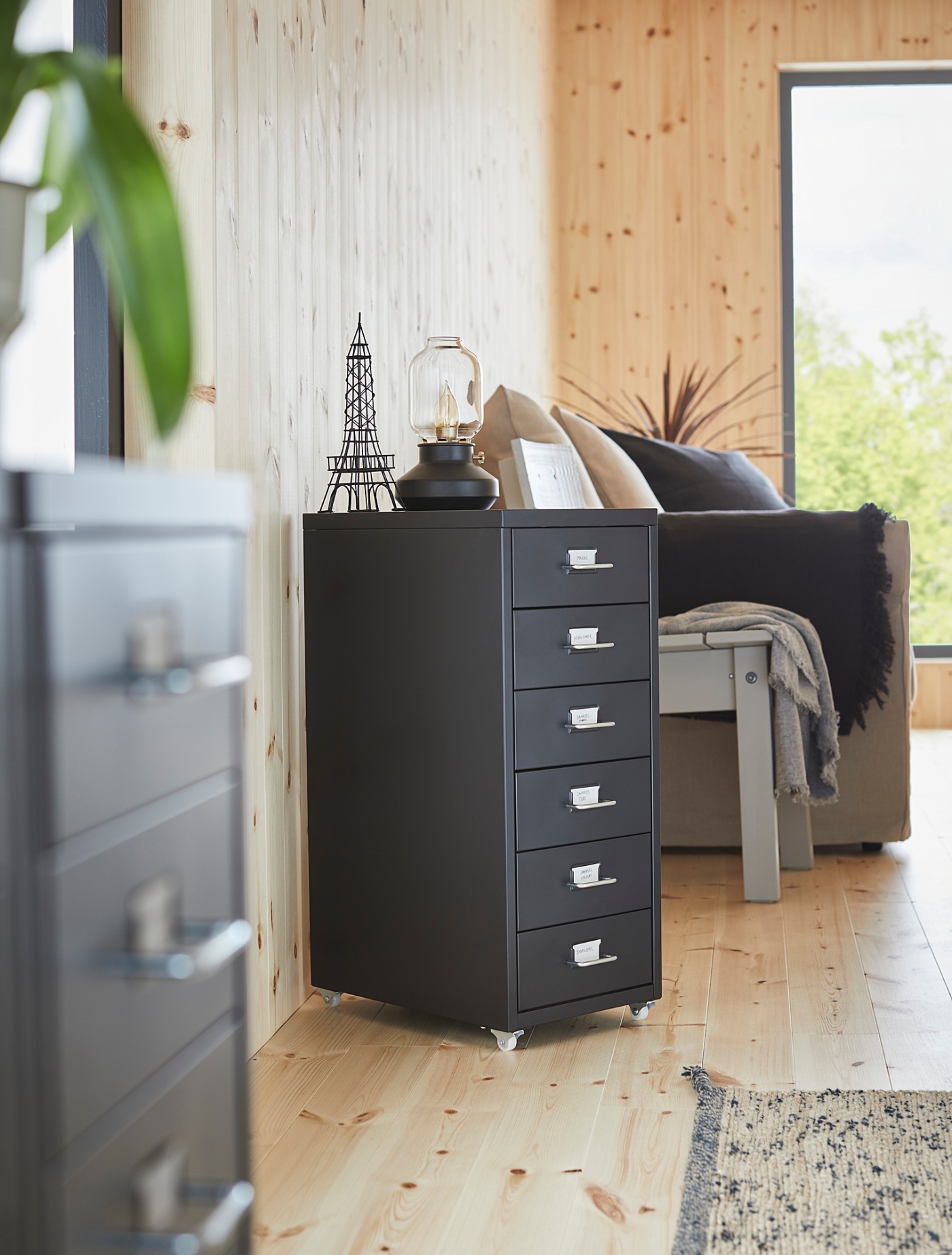 HELMER drawer unit on castors black - IKEA