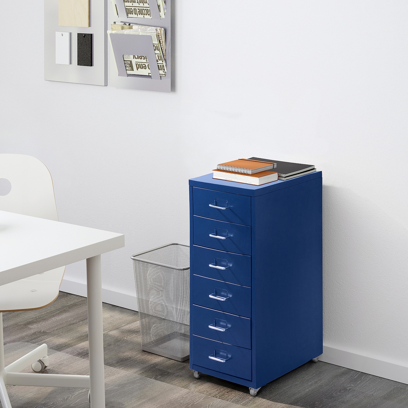 IKEA ヘルメル HELMER Drawer unit on casters, white, 11x27 1/8