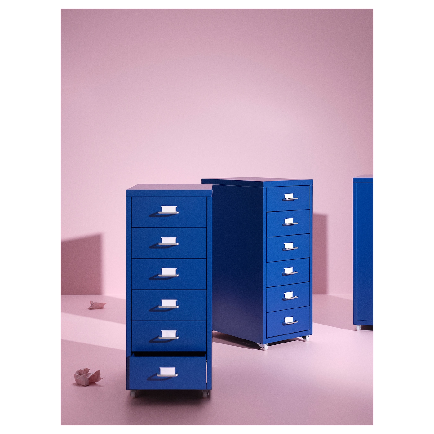 HELMER drawer unit on castors blue - IKEA