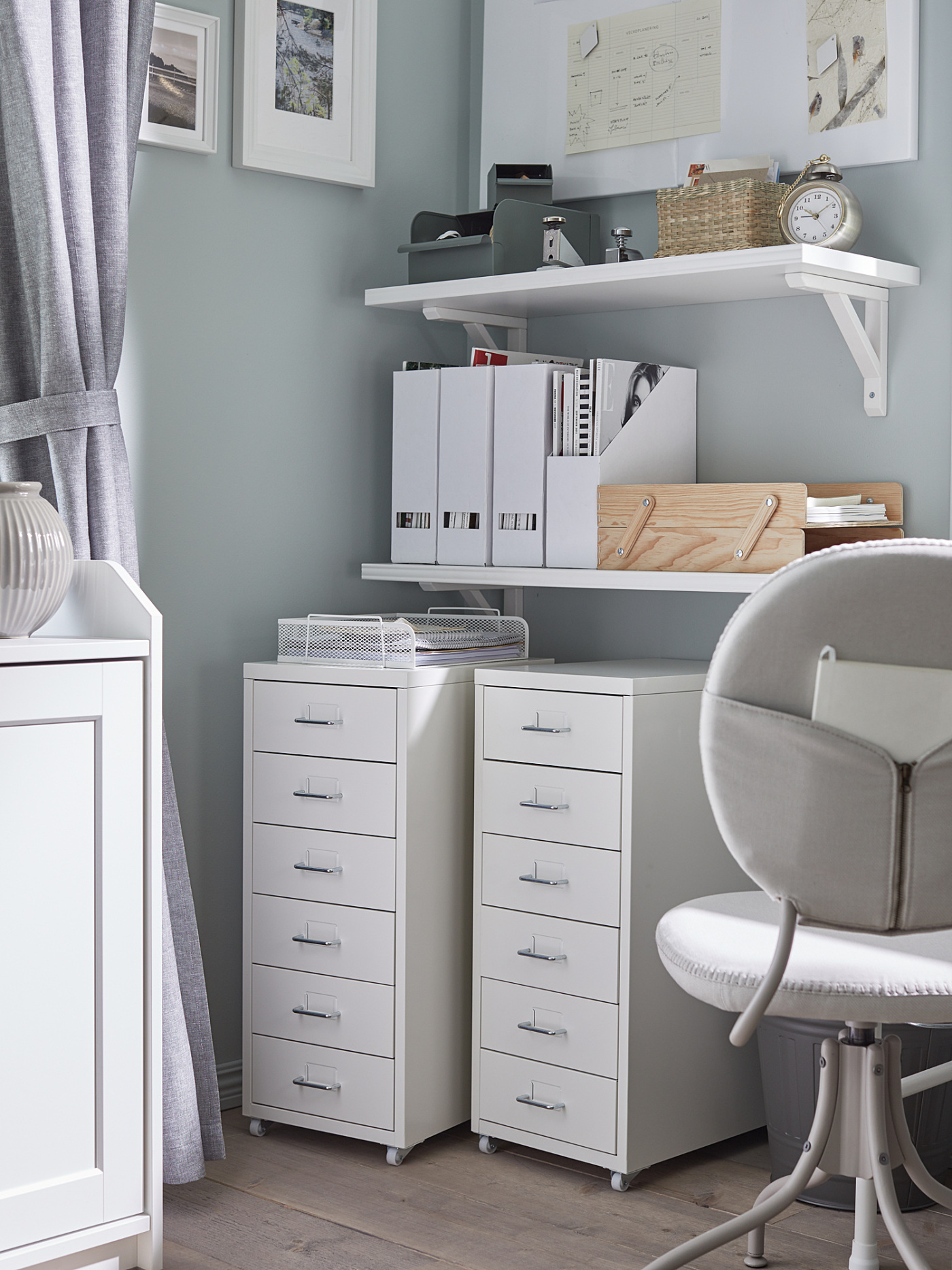 【廃盤品】IKEA HELMER へルメル 6段 オフホワイト ① HELMER drawer unit on castors white - IKEA