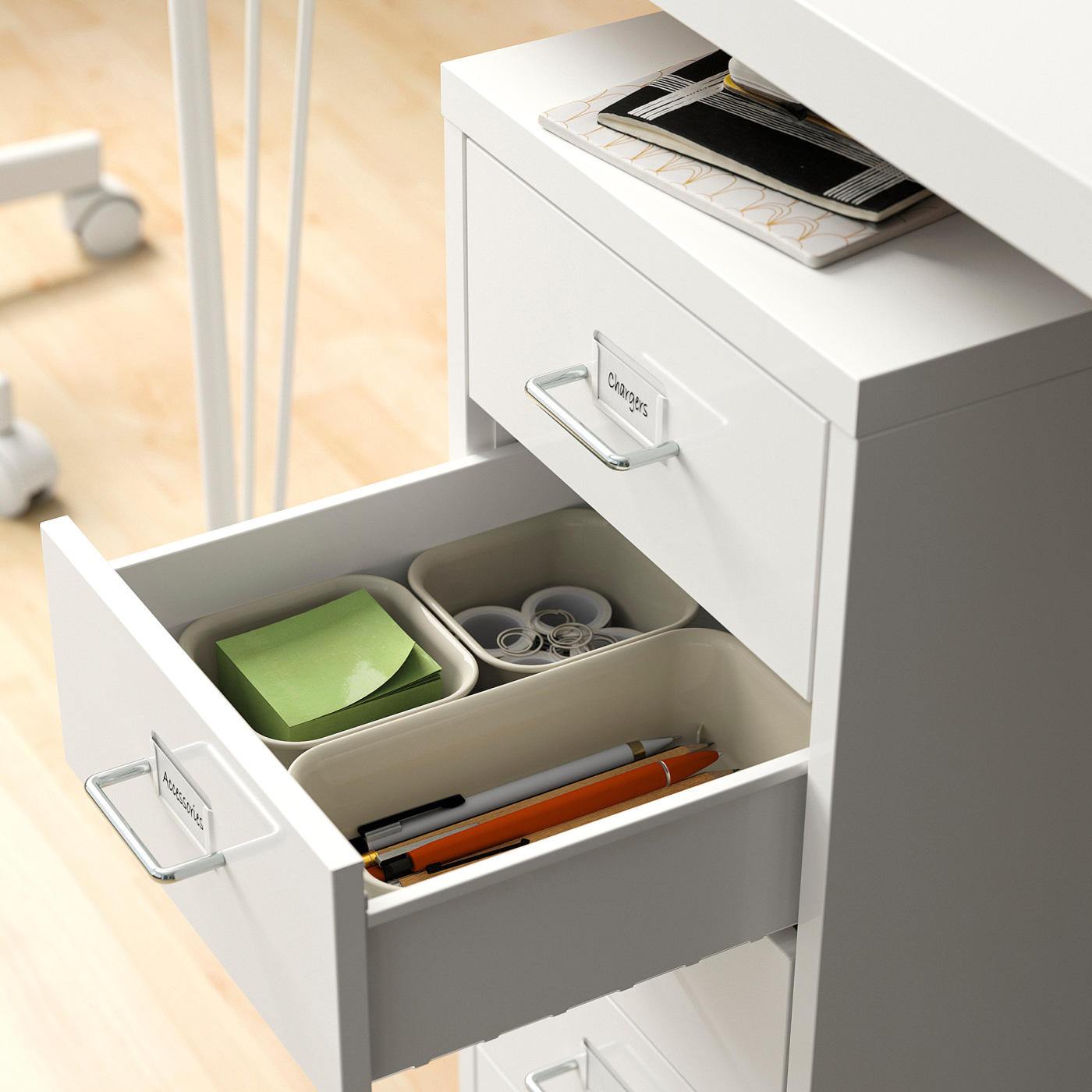 HELMER drawer unit on castors white - IKEA