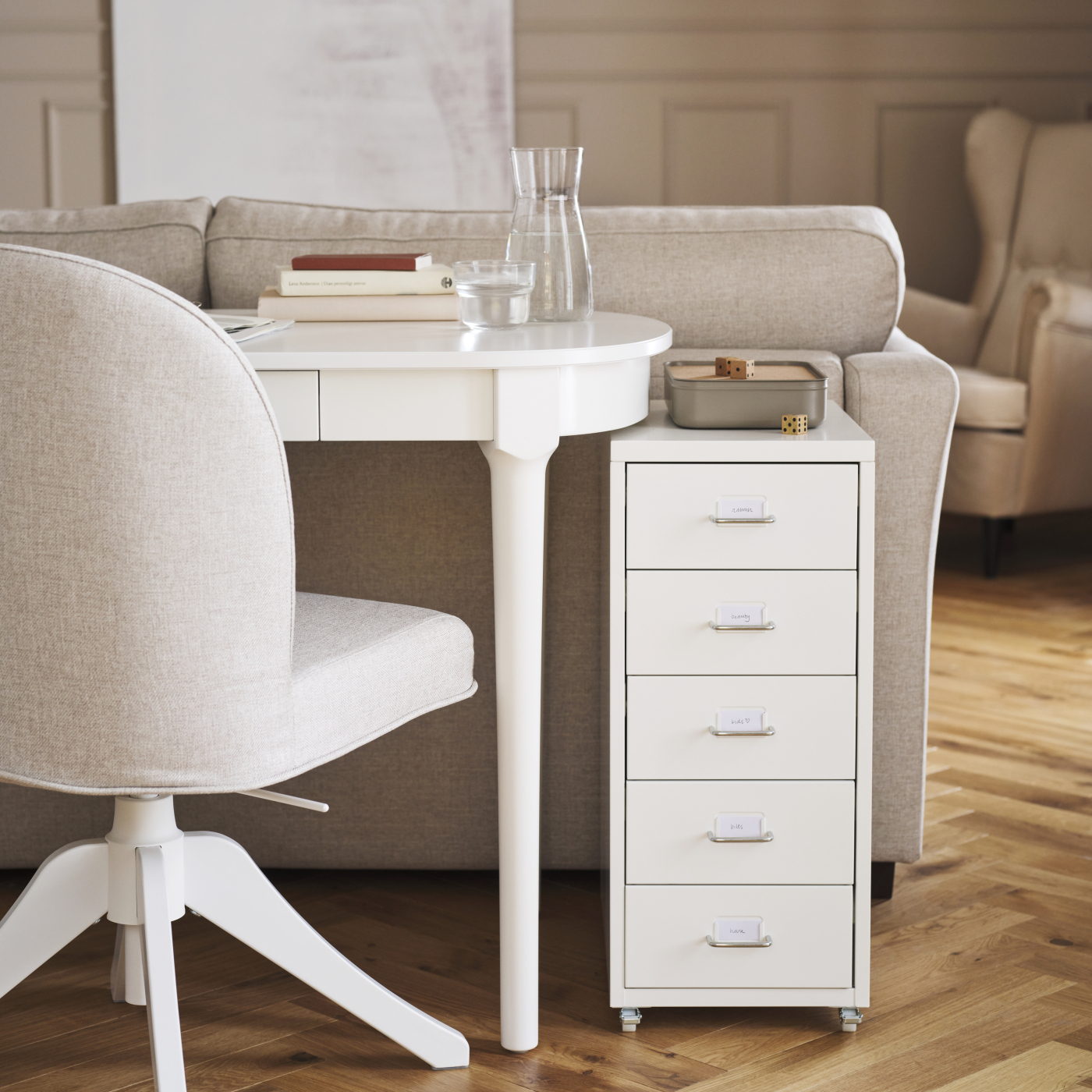 HELMER drawer unit on castors white - IKEA