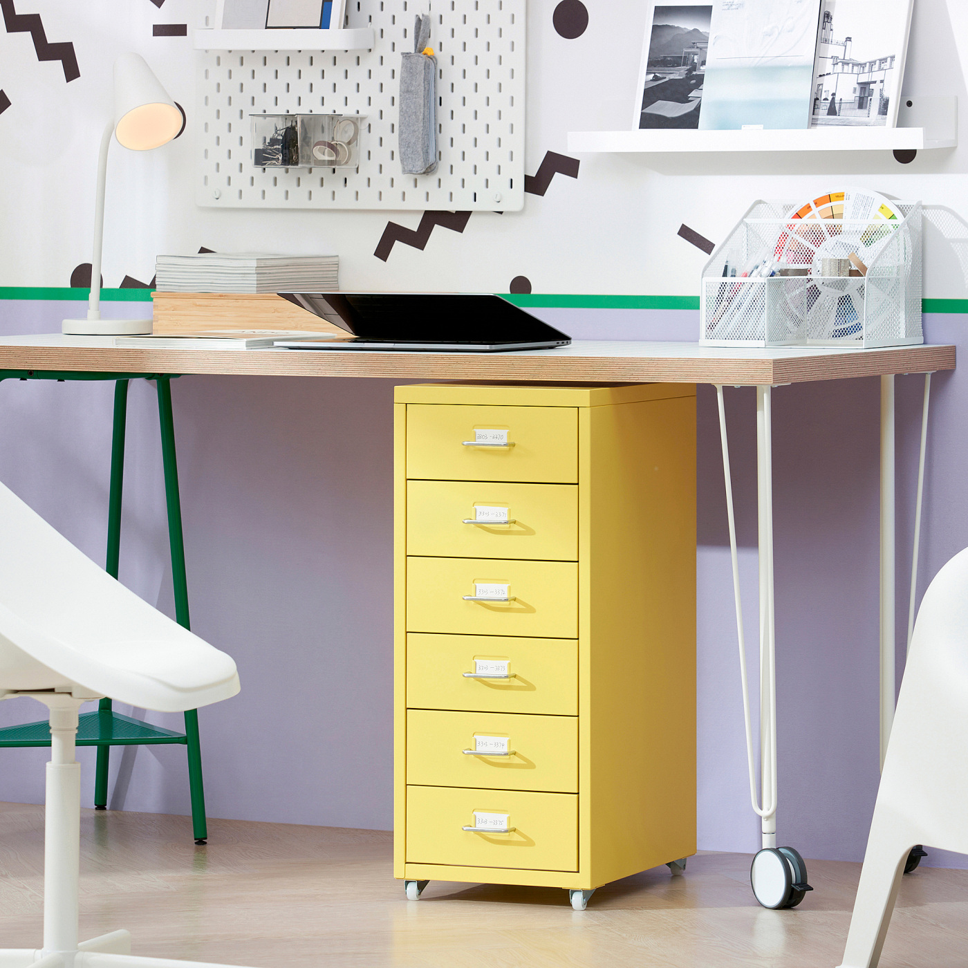 HELMER drawer unit on castors yellow - IKEA