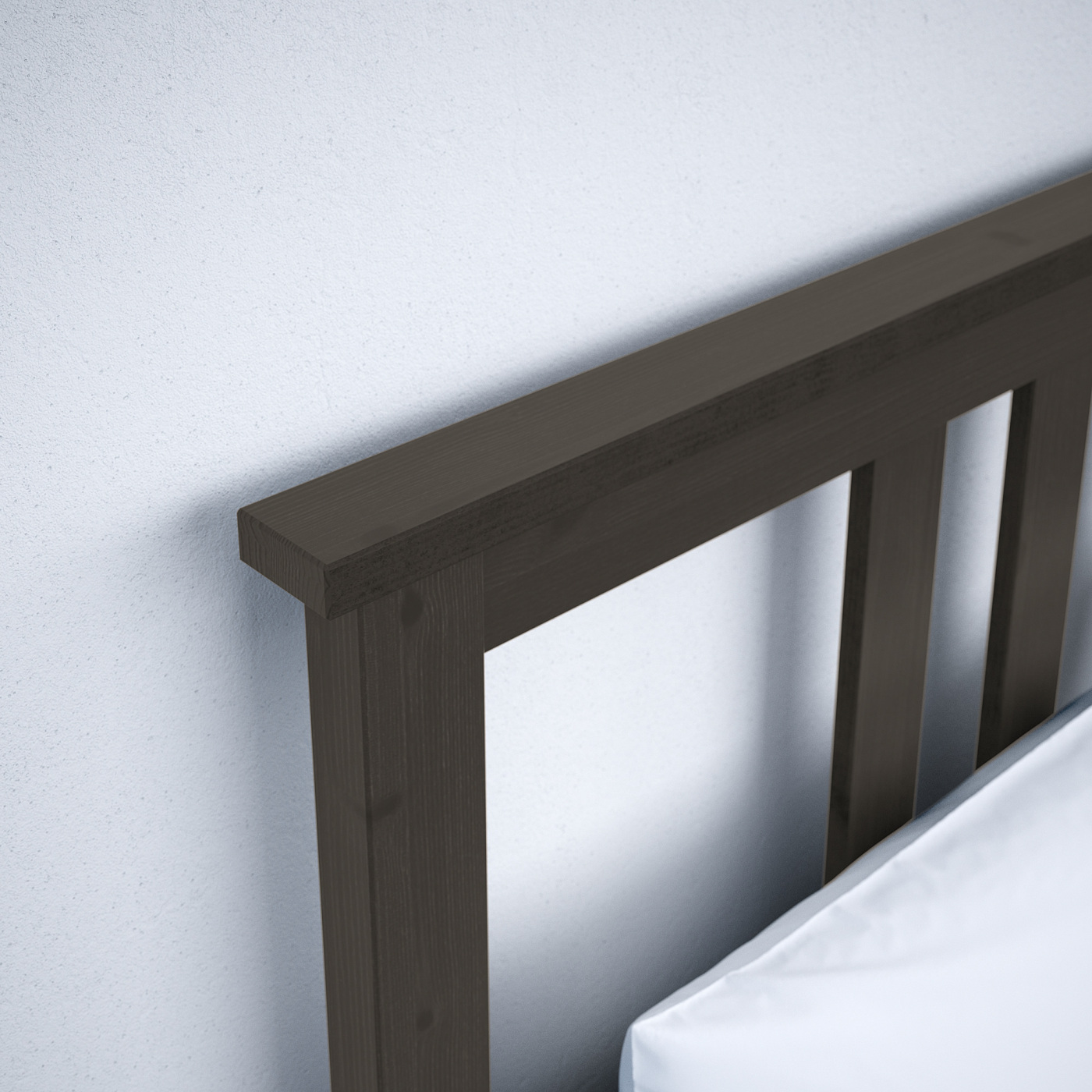 HEMNES bed frame black-brown/Lönset - IKEA