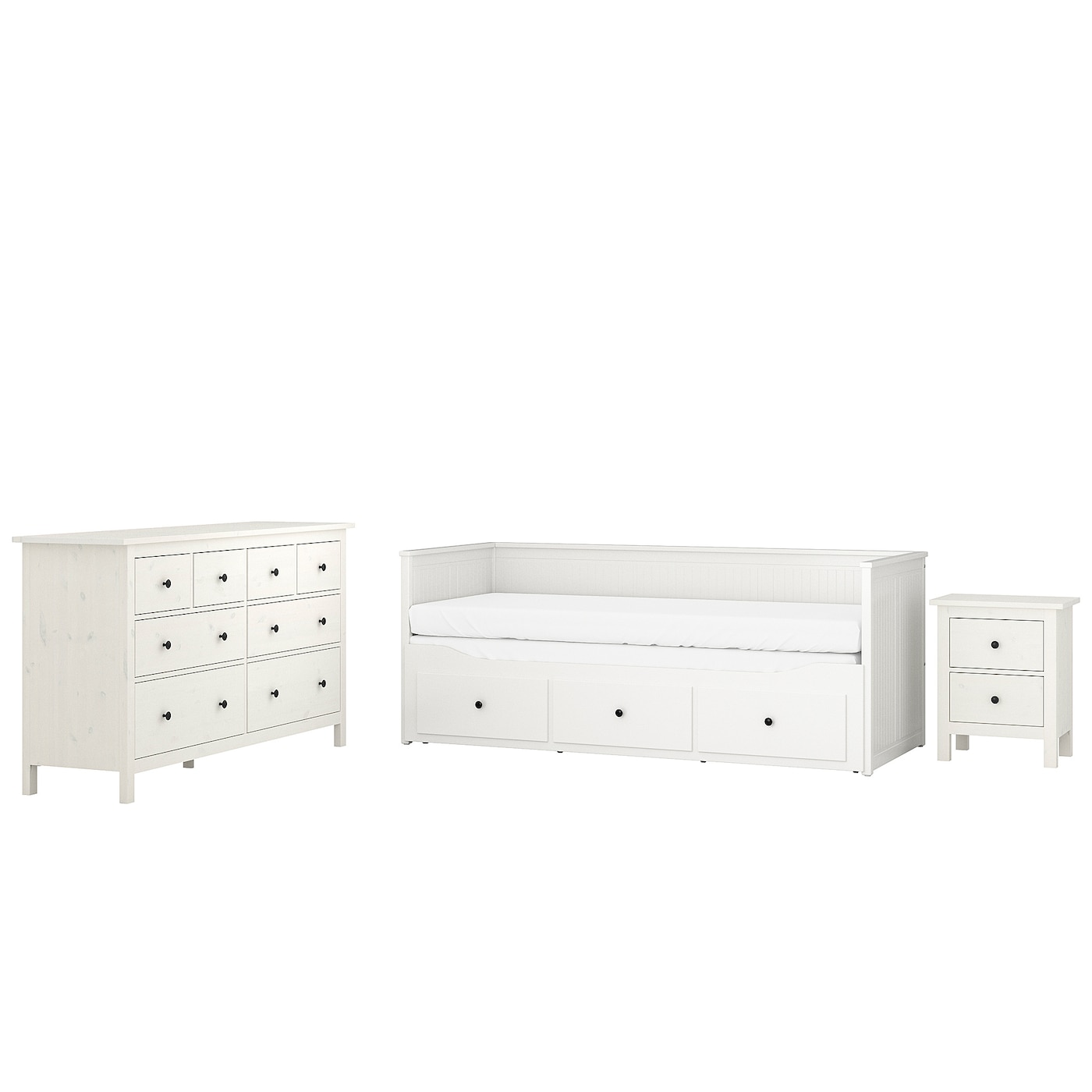 WHITE RUMAN 2箱 SONGESAND Underbed storage box, set of 2, white, Full/Double