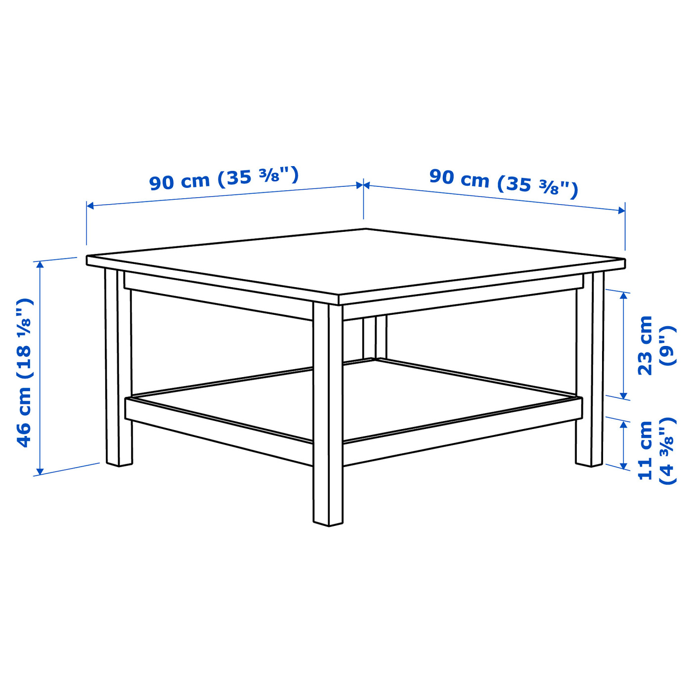 HEMNES coffee table white stain/light brown - IKEA