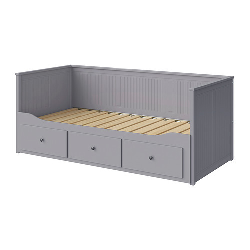 HEMNES day-bed frame with 3 drawers yellow - IKEA