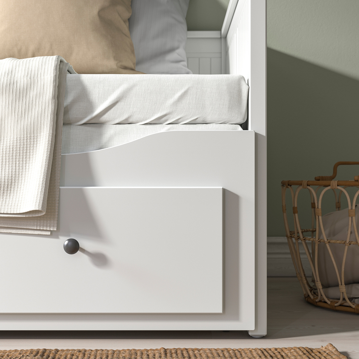 HEMNES day-bed frame with 3 drawers white - IKEA