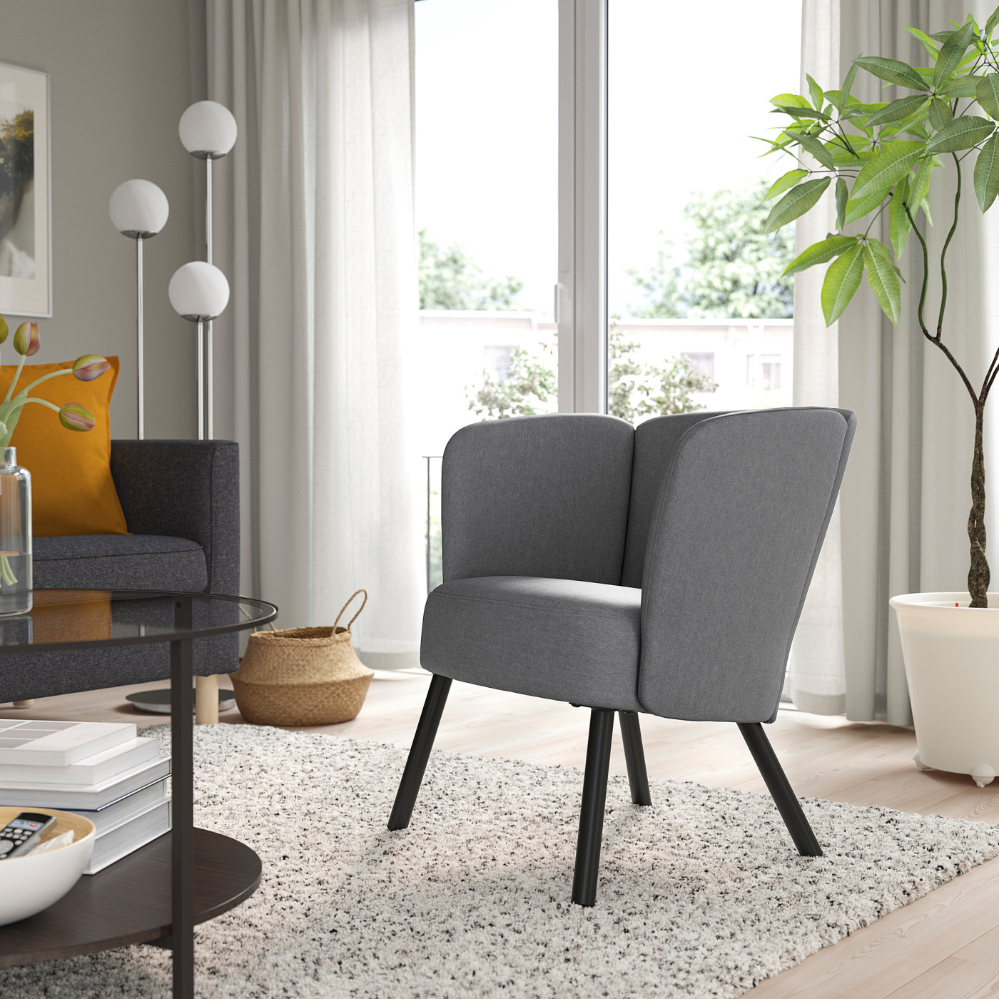 sarara　804045アカシア HERRÅKRA armchair Vissle grey - IKEA