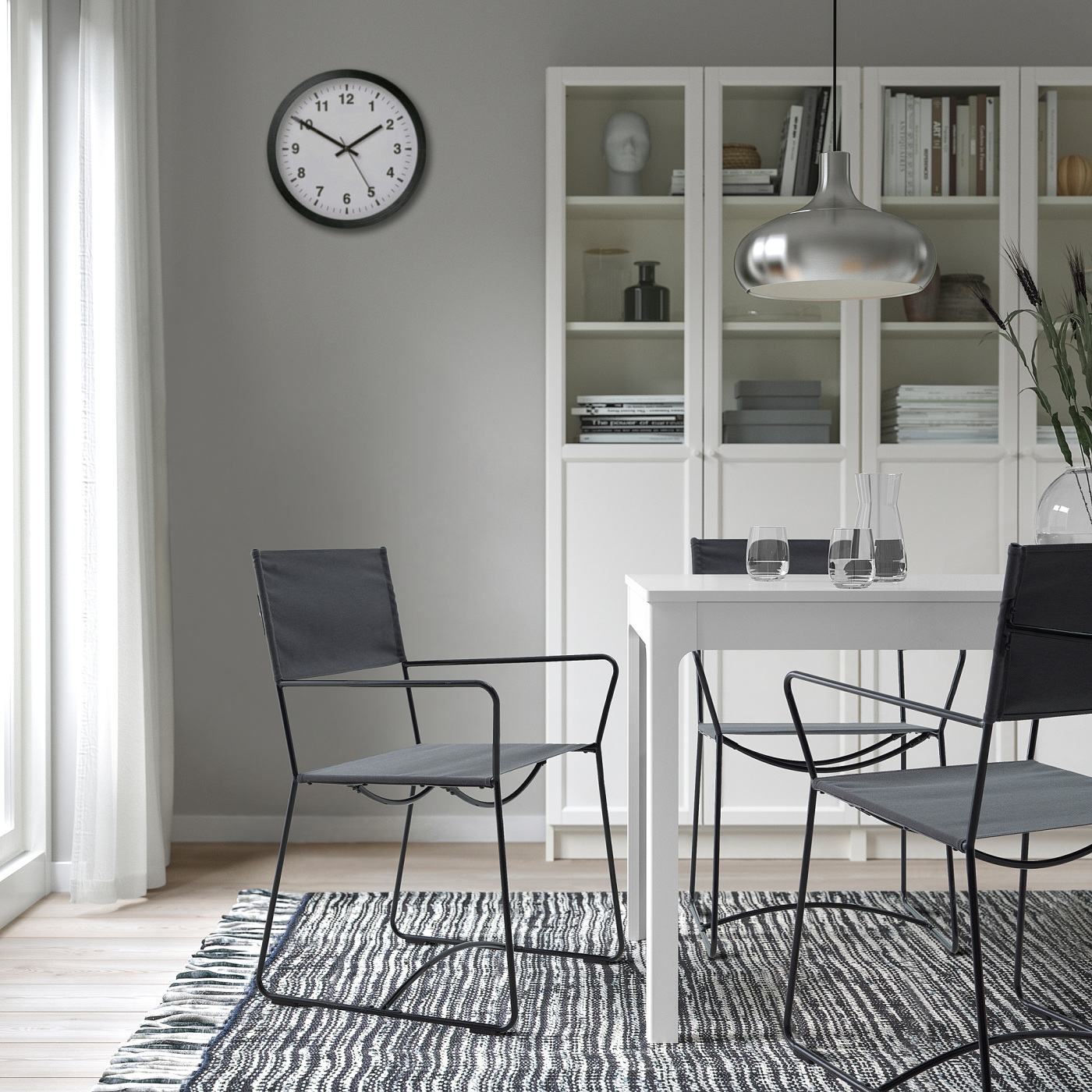 HÖGALT chair black/Älvsborg dark grey - IKEA