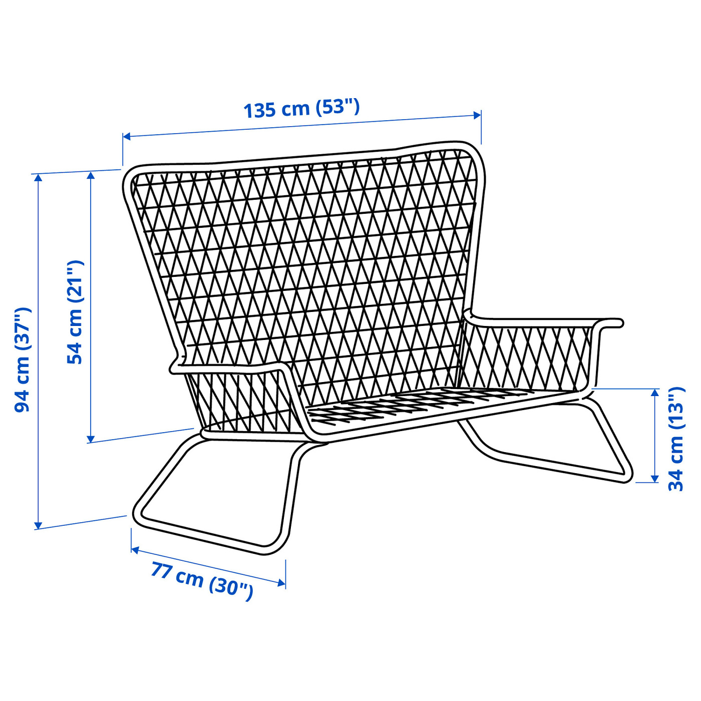HÖGSTEN 2-seat sofa, outdoor white - IKEA