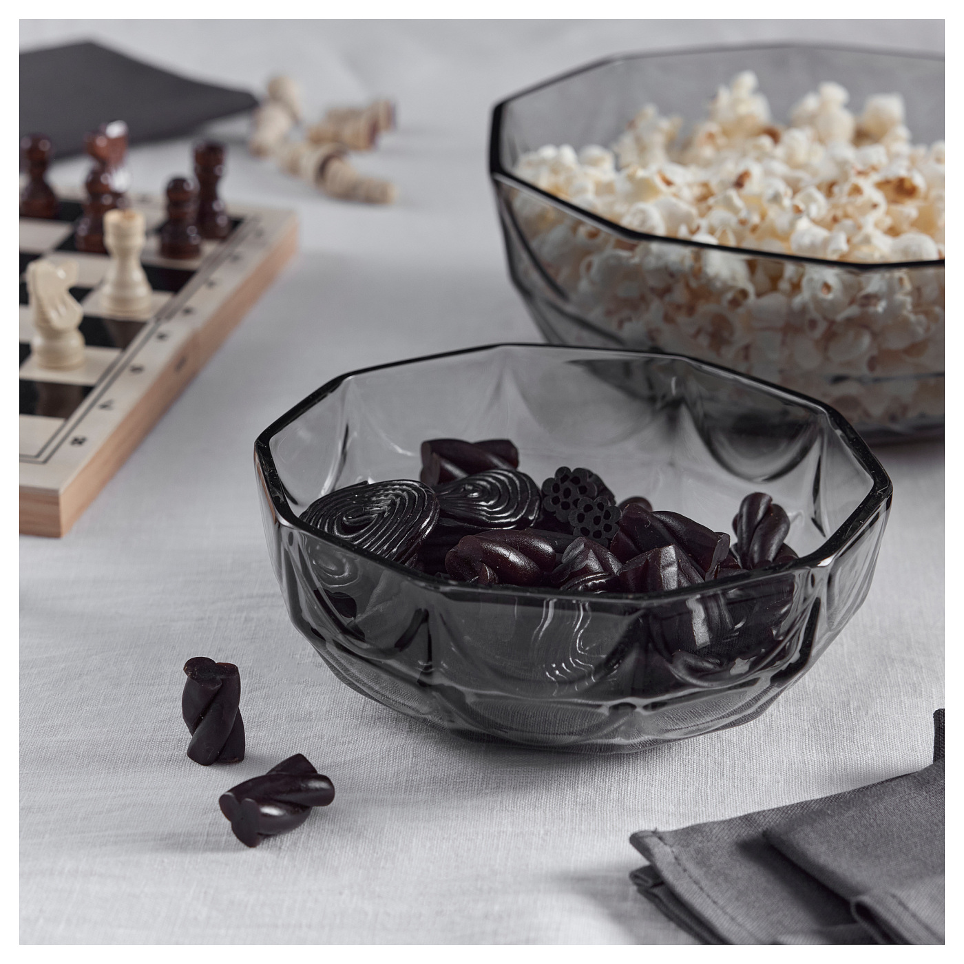 XODAS ボウル Candy Bowl ボロシリケイトガラス SG Fume HÖSTAGILLE bowl grey - IKEA