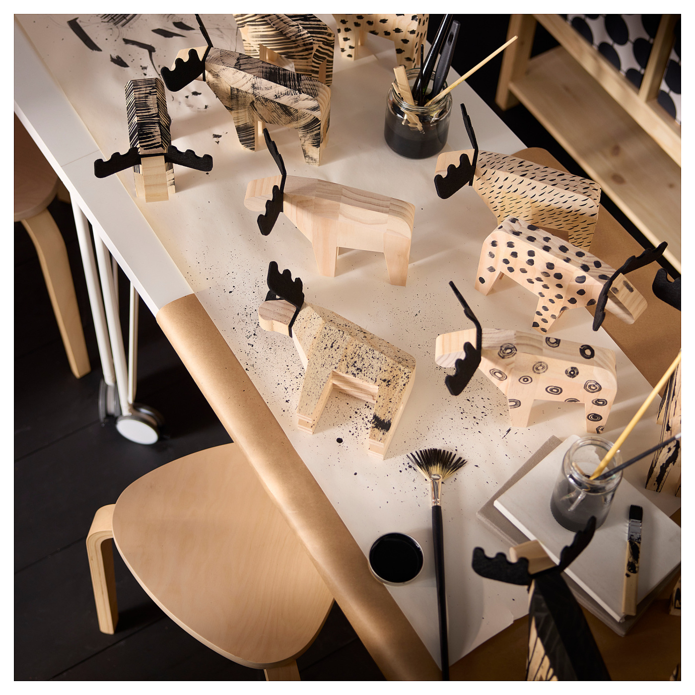 HÖSTAGILLE decoration, moose pine/black - IKEA