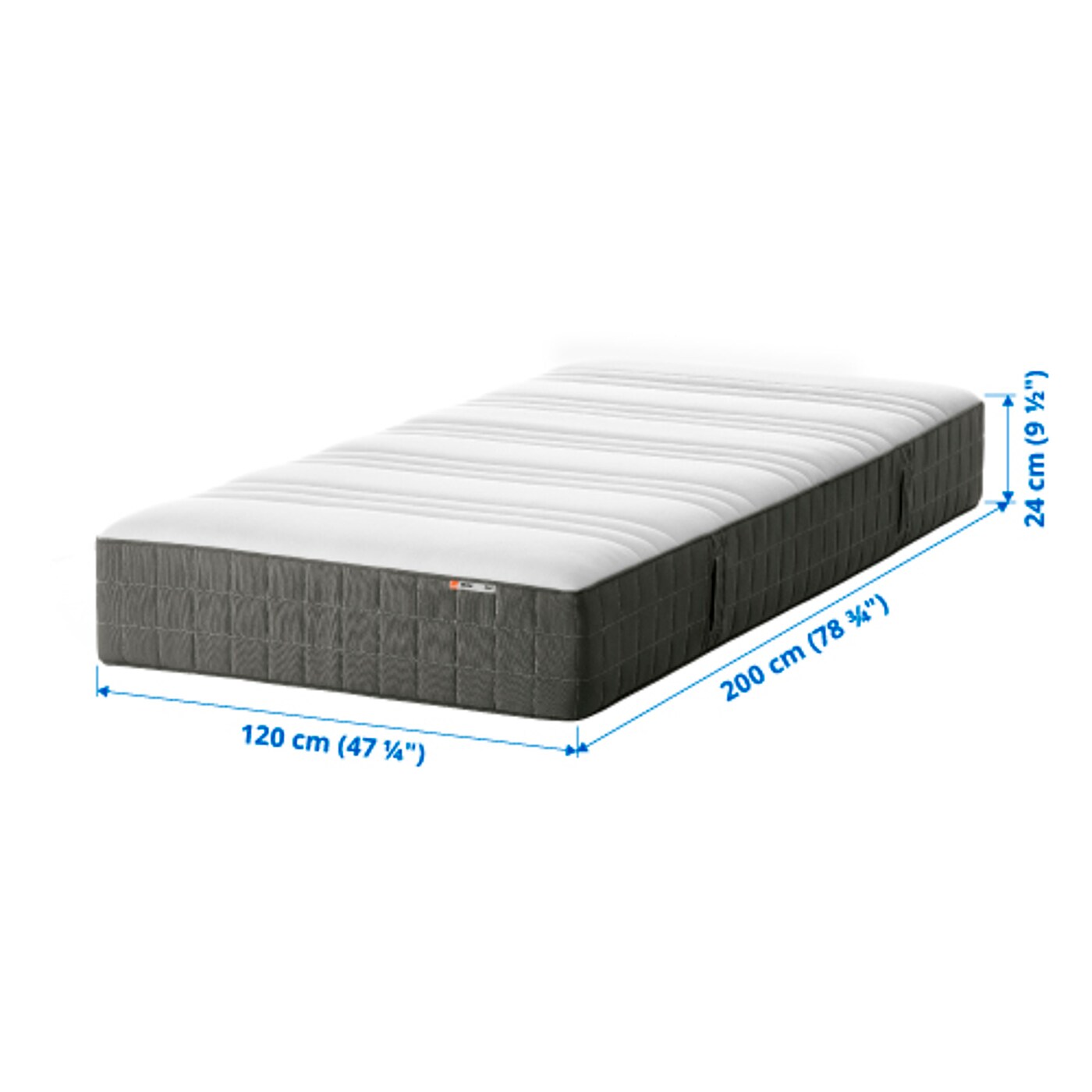 【全品送料無料】 mattress sprung pocket HÖVÅG firm/dark IKEA - grey Mattress