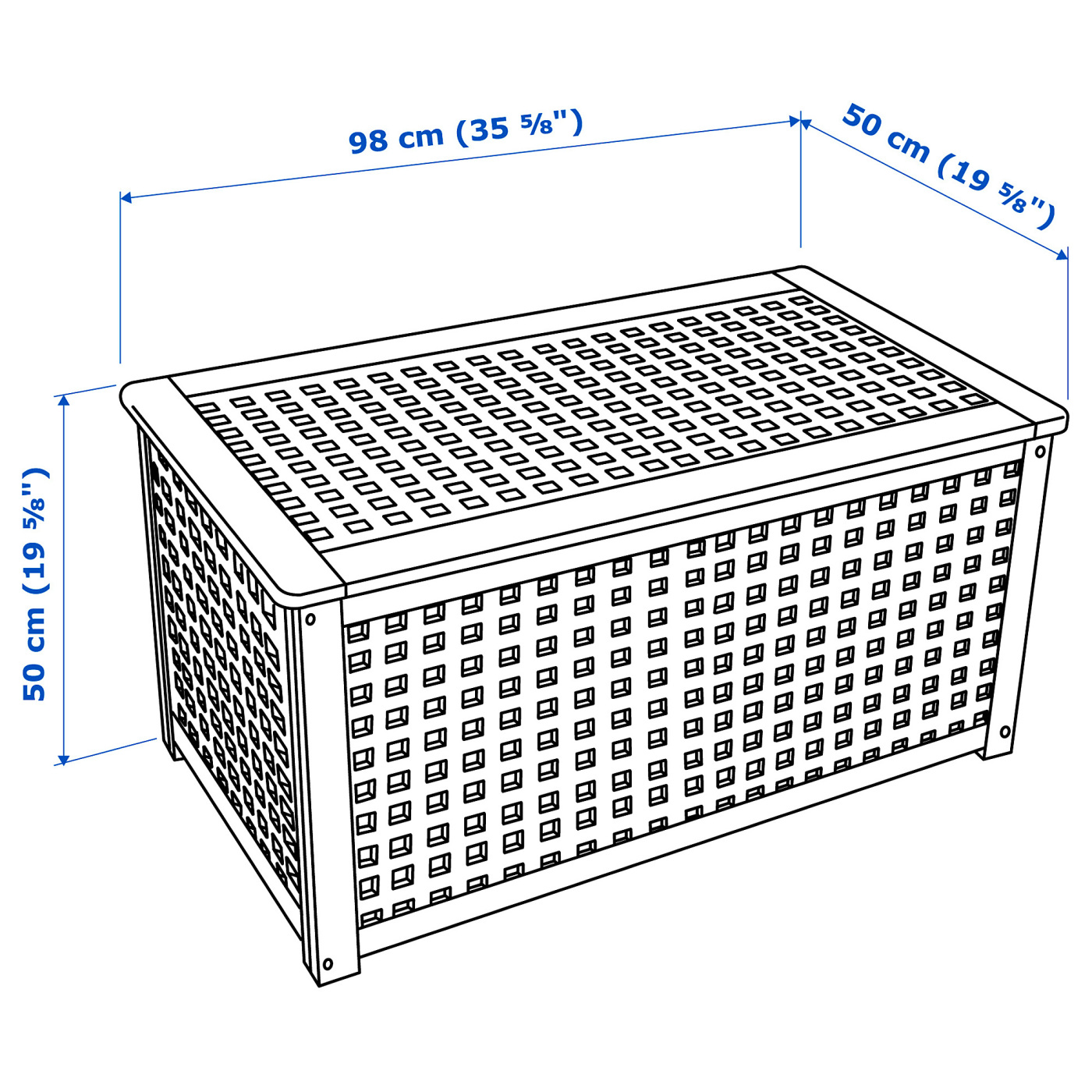 【IKEA】Table de rangement, acacia, HOL storage table acacia - IKEA