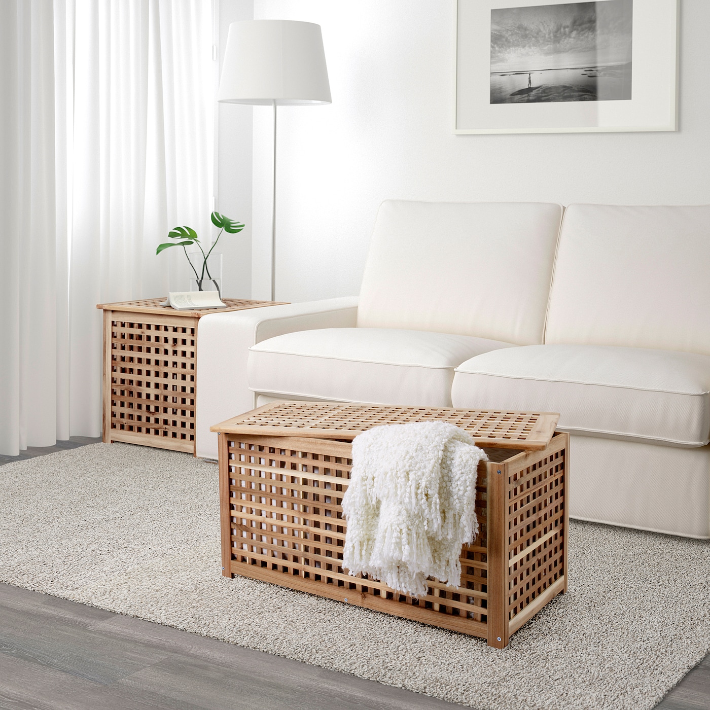 HOL storage table acacia - IKEA