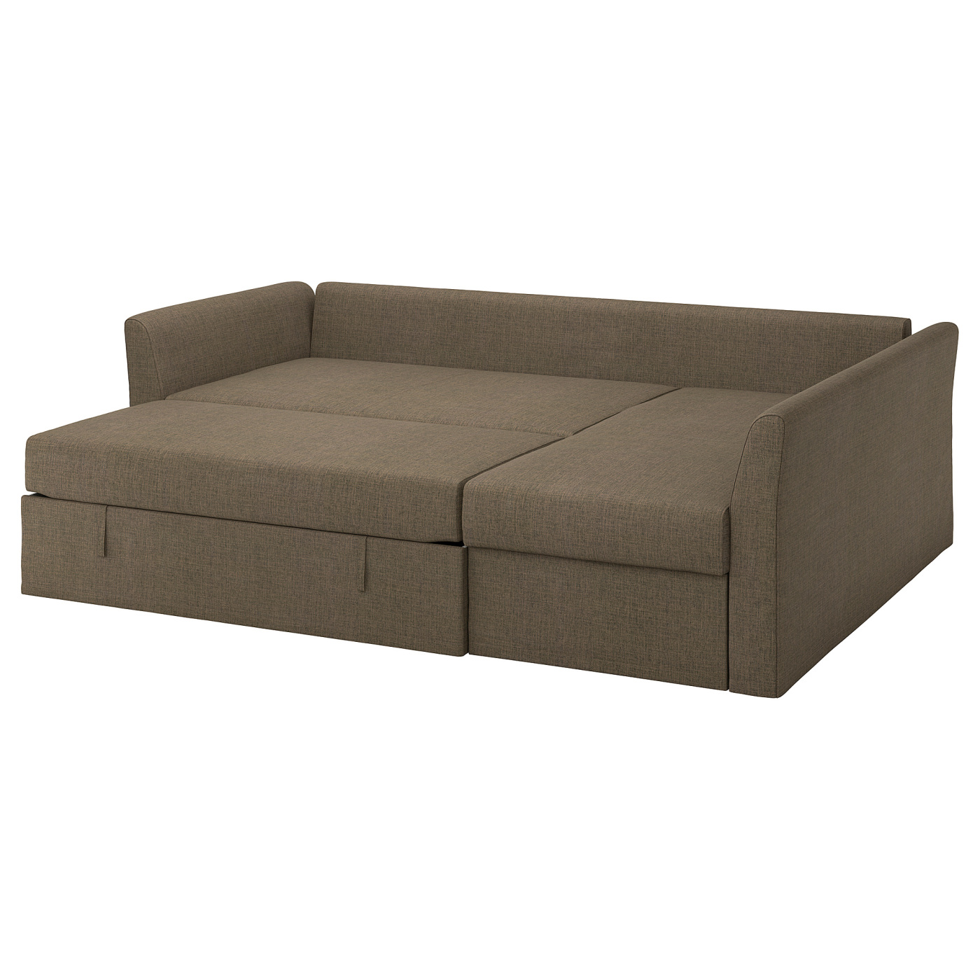 HOLMSUND corner sofa-bed Kilanda grey-brown - IKEA