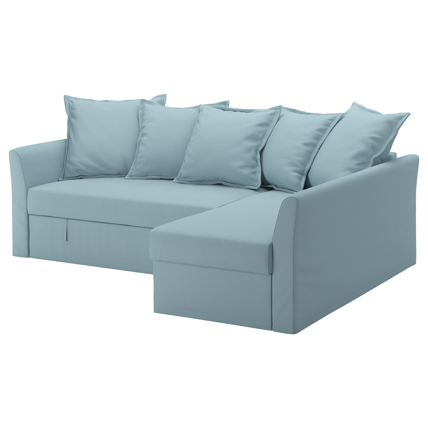 イケアコーナーソファベッド, オッルスタ ライトブルー (HOLMSUND) - 一月１８日以降受け渡し可能 HOLMSUND corner sofa-bed Orrsta light blue - IKEA