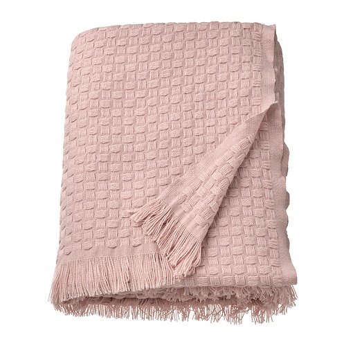 SVARTFIBBLA throw pale pink/light yellow - IKEA